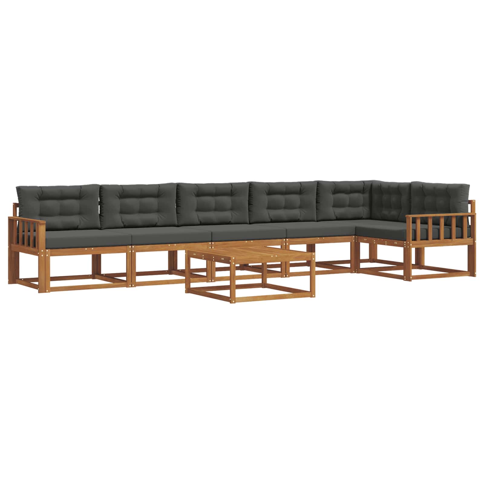 Ensemble de canapés d'extérieur 7 pcs Naturel et Anthracite - XIOS
