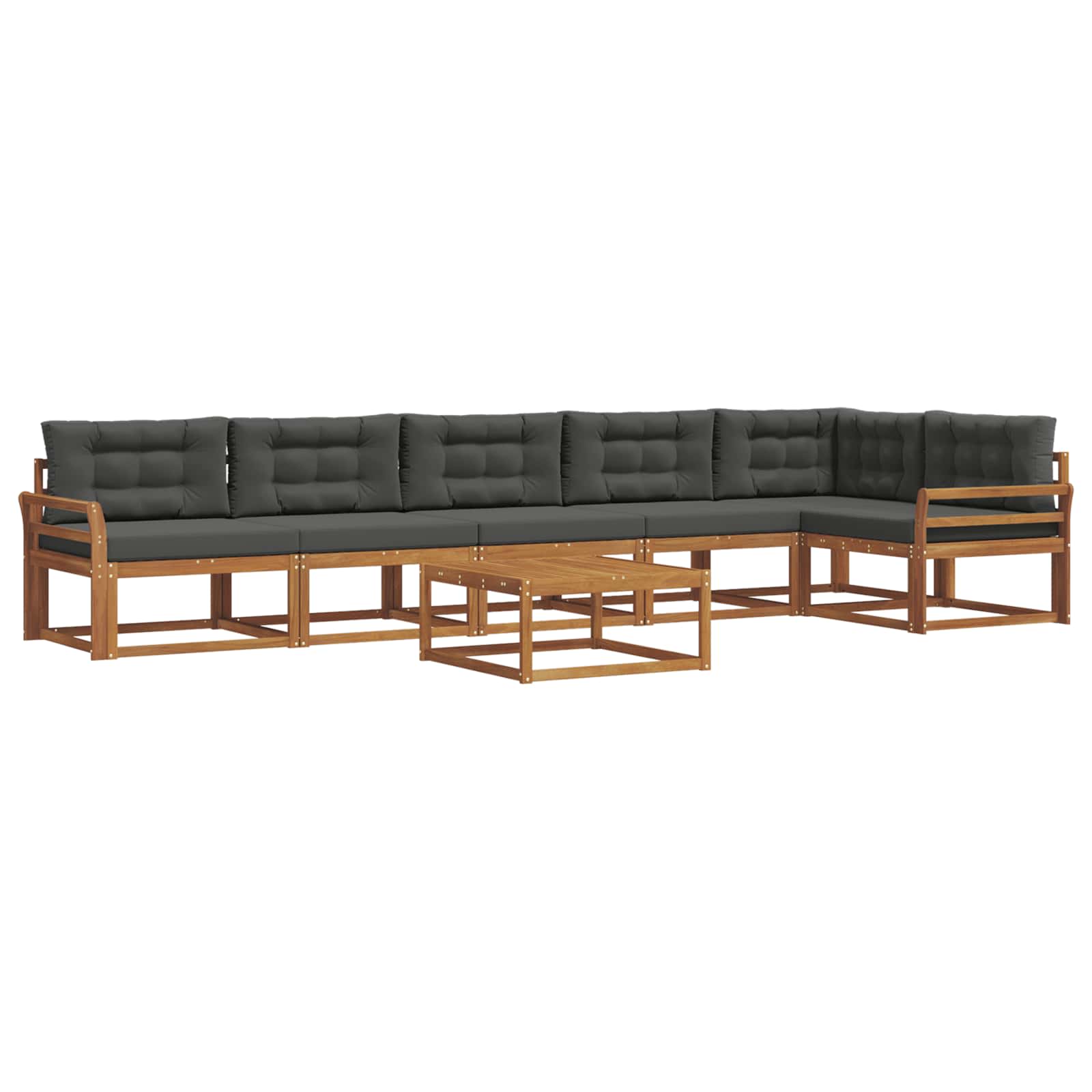 Ensemble de canapés d'extérieur 7 pcs Naturel et Anthracite - XIOS