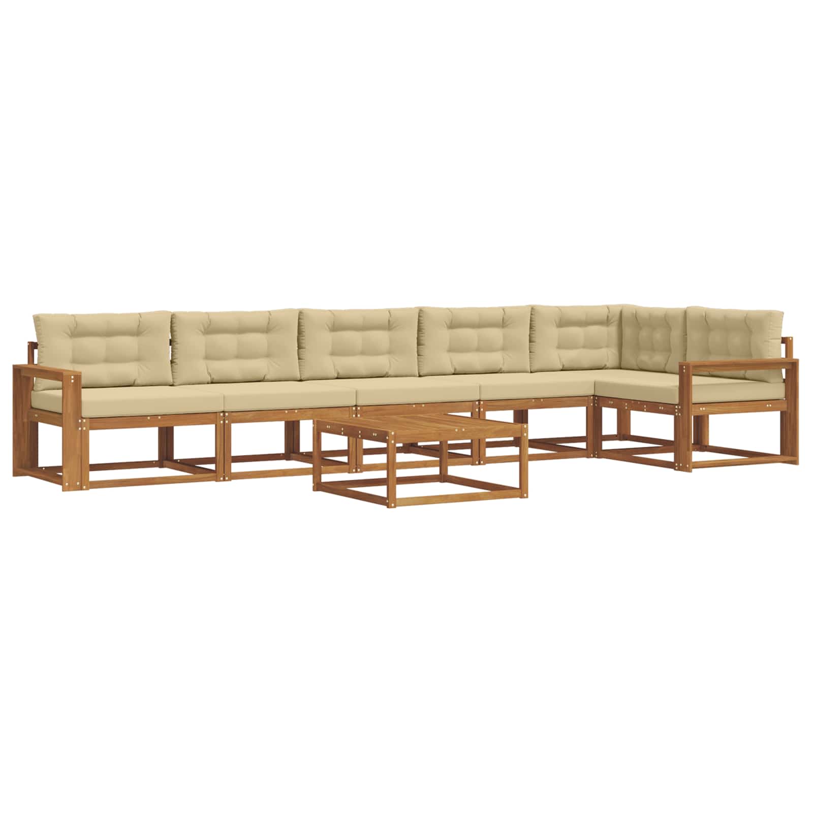 Ensemble de canapés d'extérieur 7 pcs Naturel et Beige - XIOS