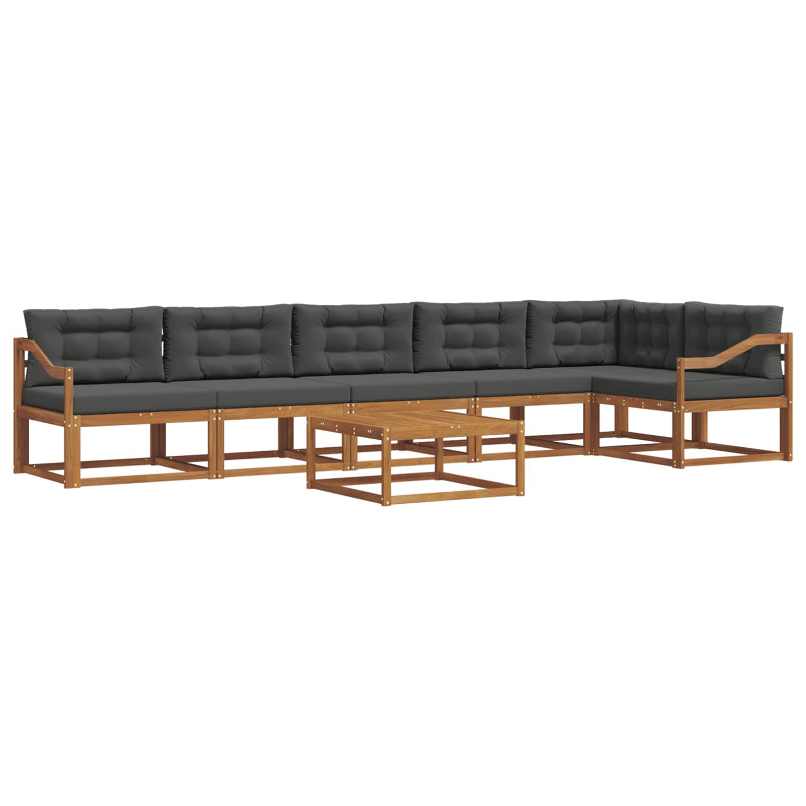 Ensemble de canapés d'extérieur 7 pcs Naturel et Anthracite - XIOS