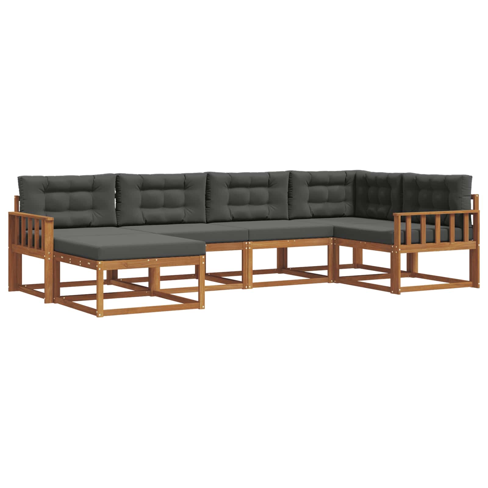 Ensemble de canapés d'extérieur 6 pcs Naturel et Anthracite - XIOS