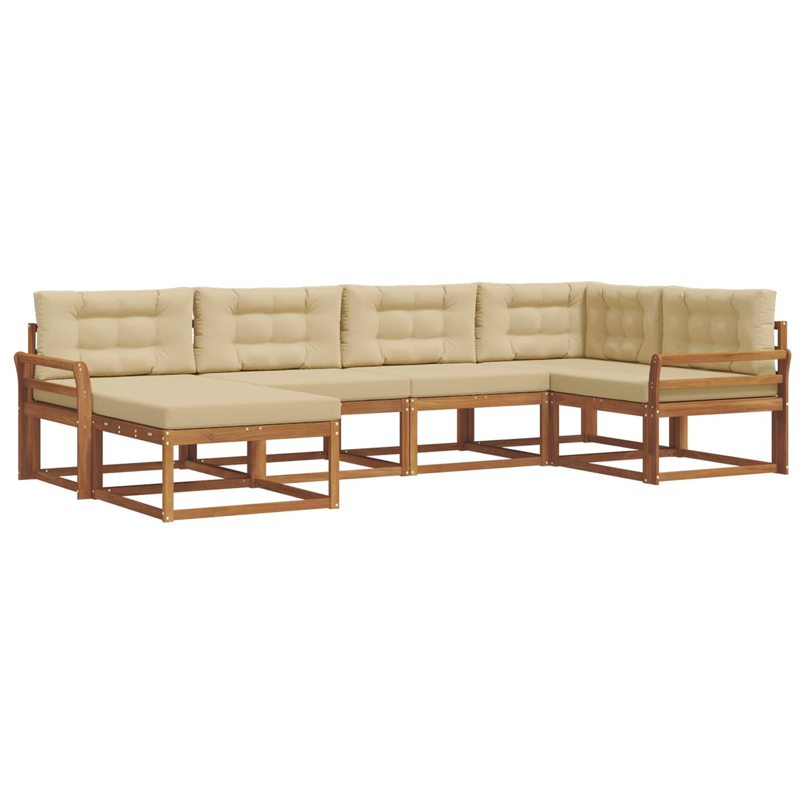 Ensemble de canapés d'extérieur 6 pcs Naturel et Beige - XIOS