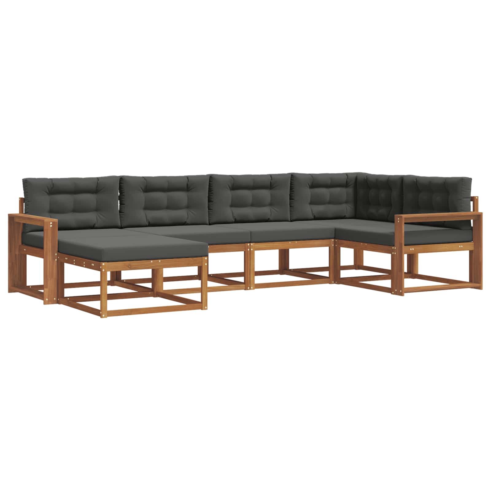 Ensemble de canapés d'extérieur 6 pcs Naturel et Anthracite - XIOS