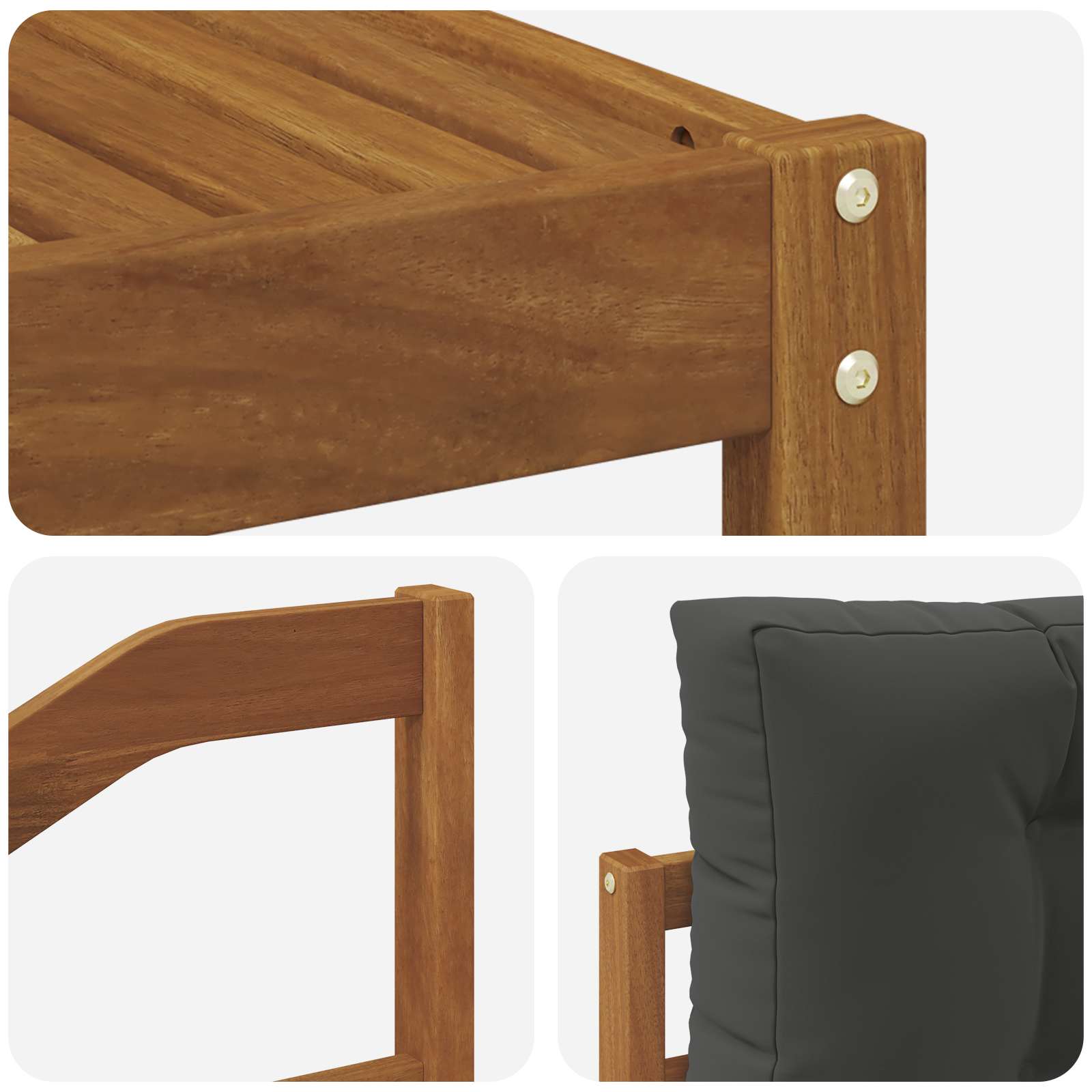 Ensemble de canapés d'extérieur 6 pcs Naturel et Anthracite - XIOS