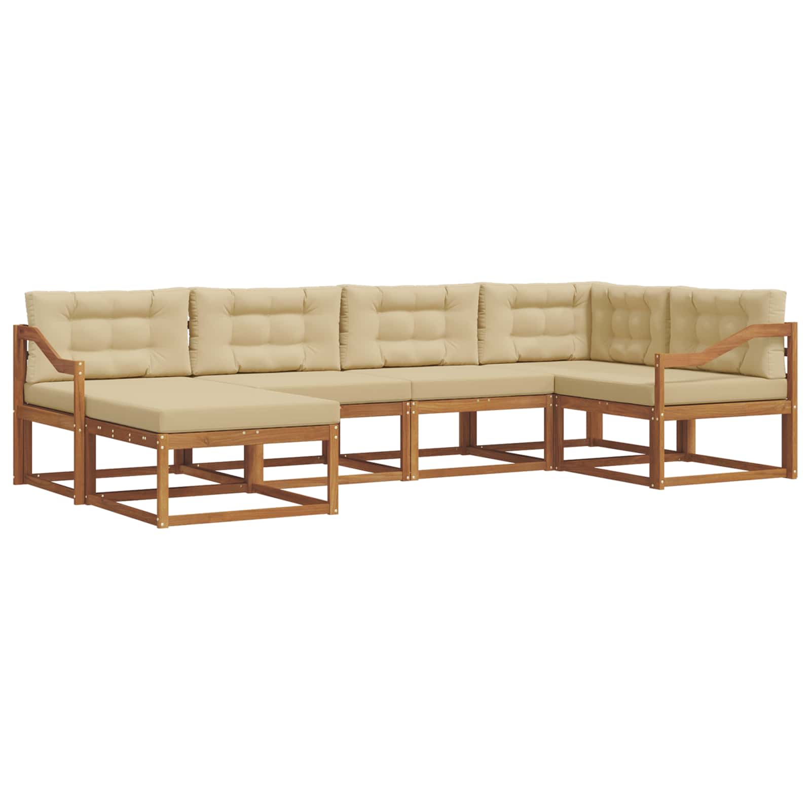 Ensemble de canapés d'extérieur 6 pcs Naturel et Beige - XIOS