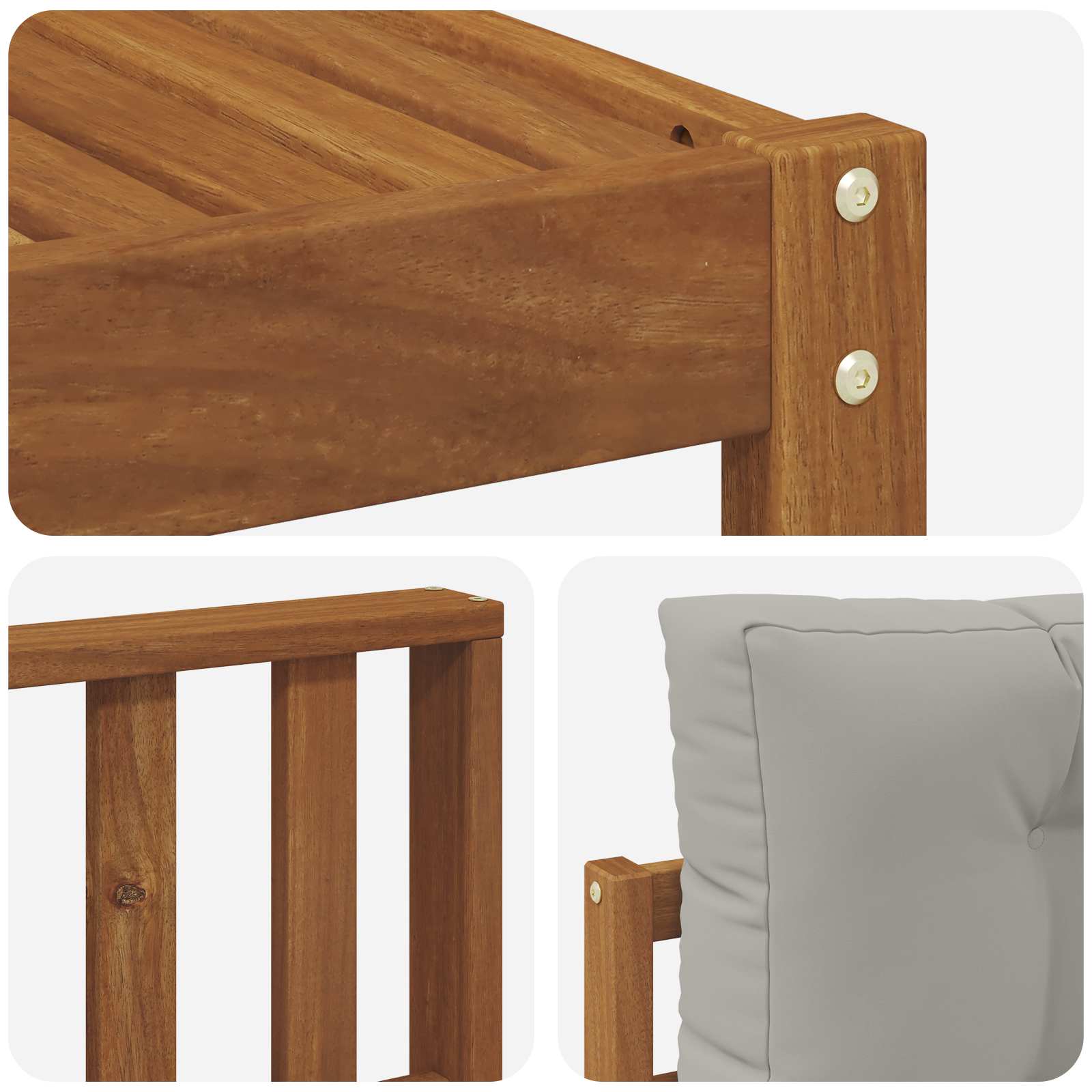 Ensemble de canapés d'extérieur 7 pcs Gris Naturel et Clair - XIOS