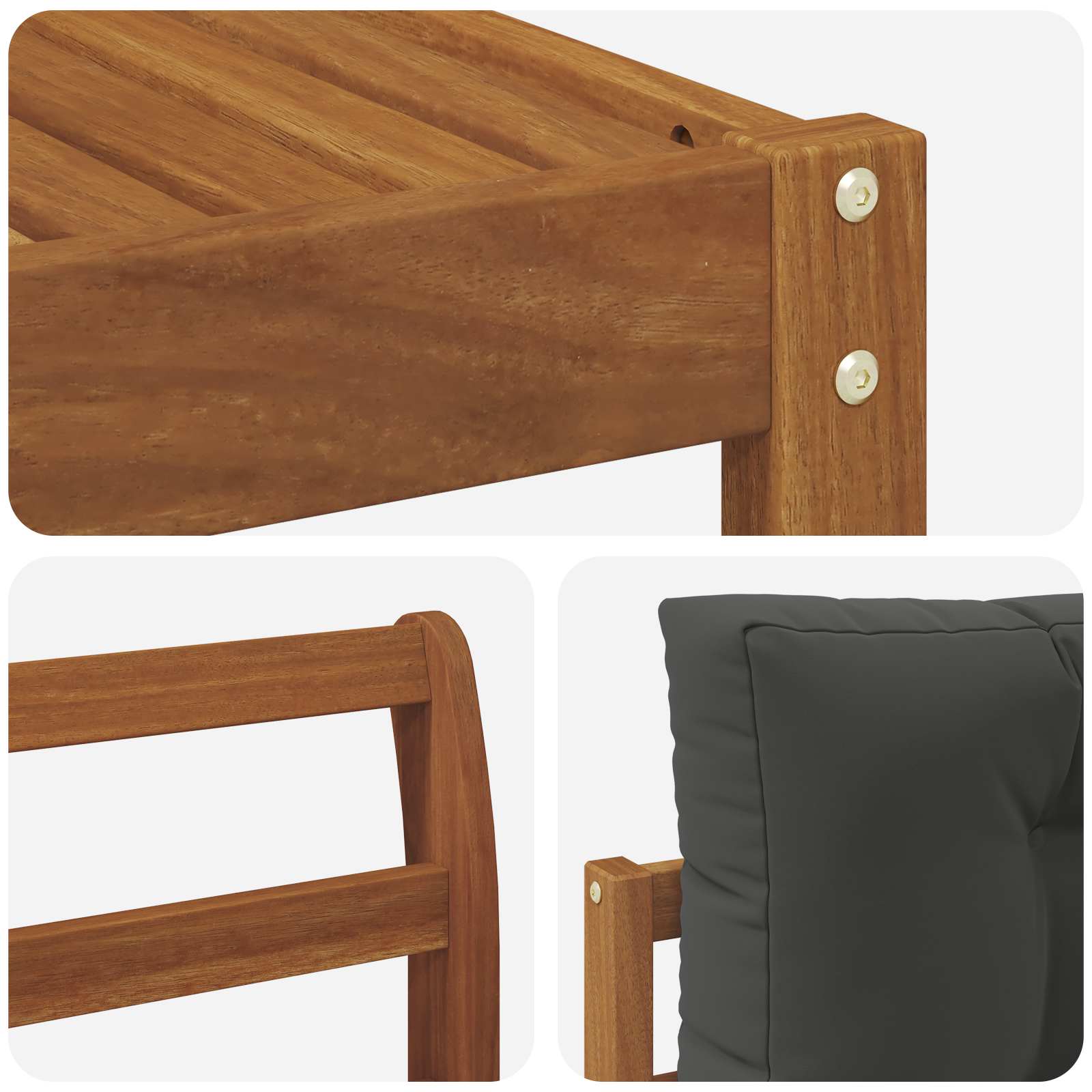Ensemble de canapés d'extérieur 7 pcs Naturel et Anthracite - XIOS