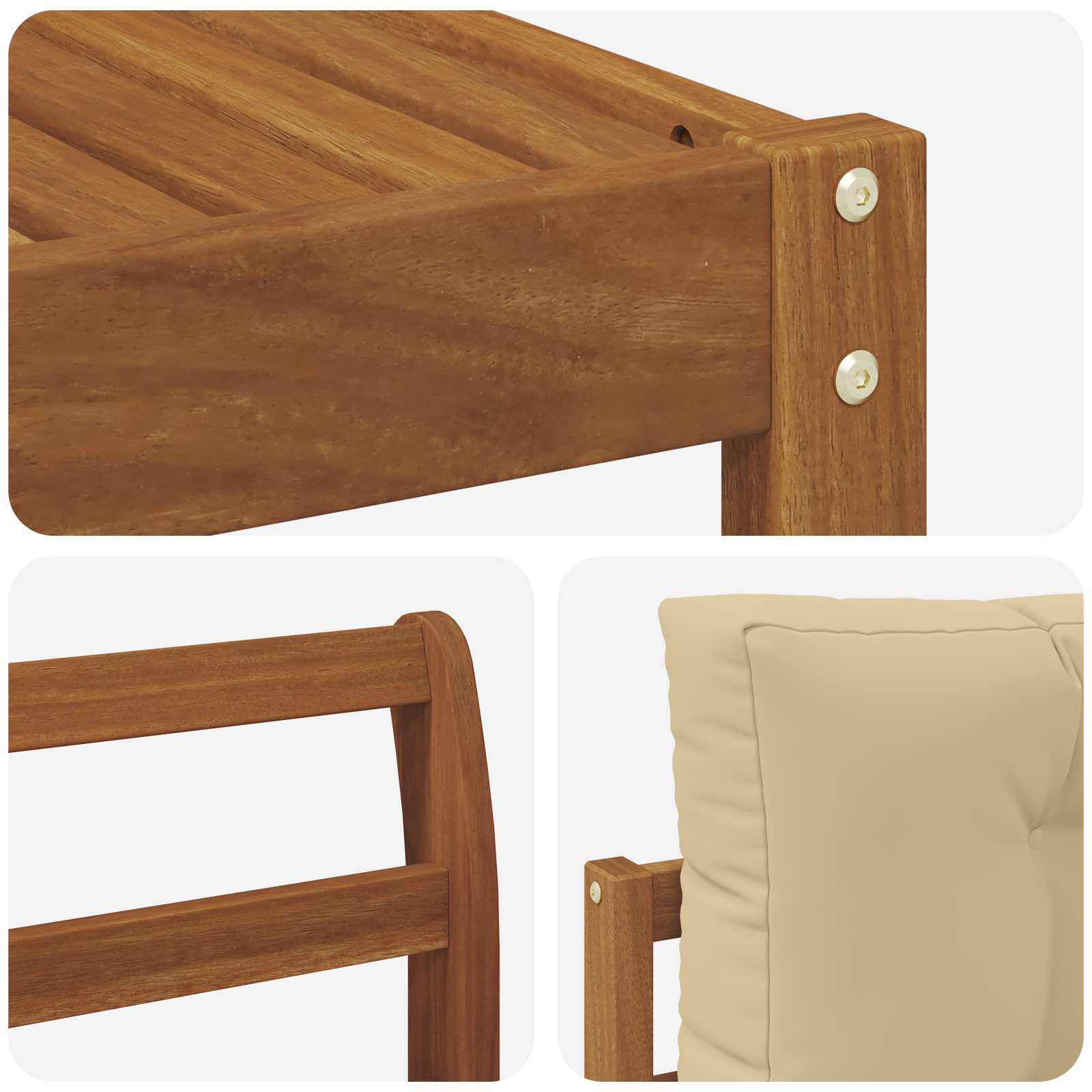 Ensemble de canapés d'extérieur 7 pcs Naturel et Beige - XIOS