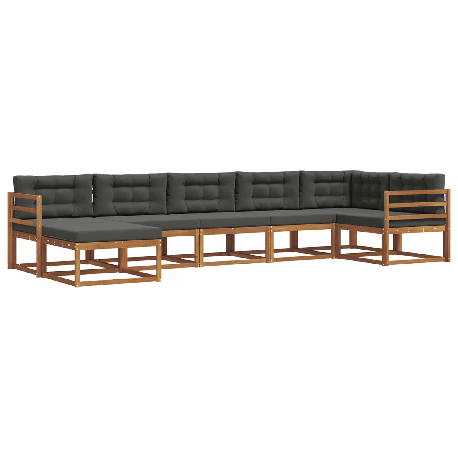 Ensemble de canapés d'extérieur 7 pcs Naturel et Anthracite - XIOS