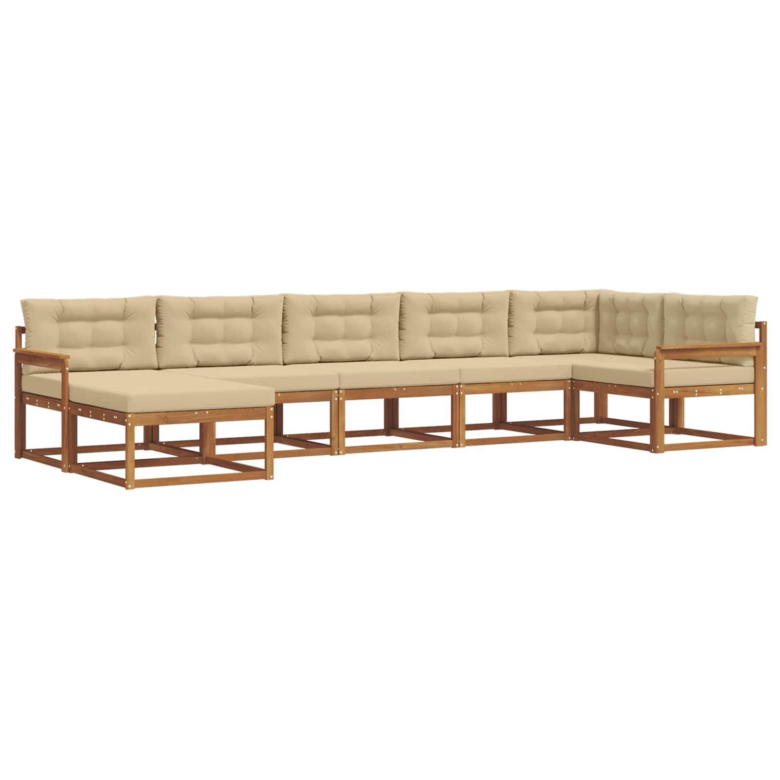 Ensemble de canapés d'extérieur 7 pcs Naturel et Beige - XIOS