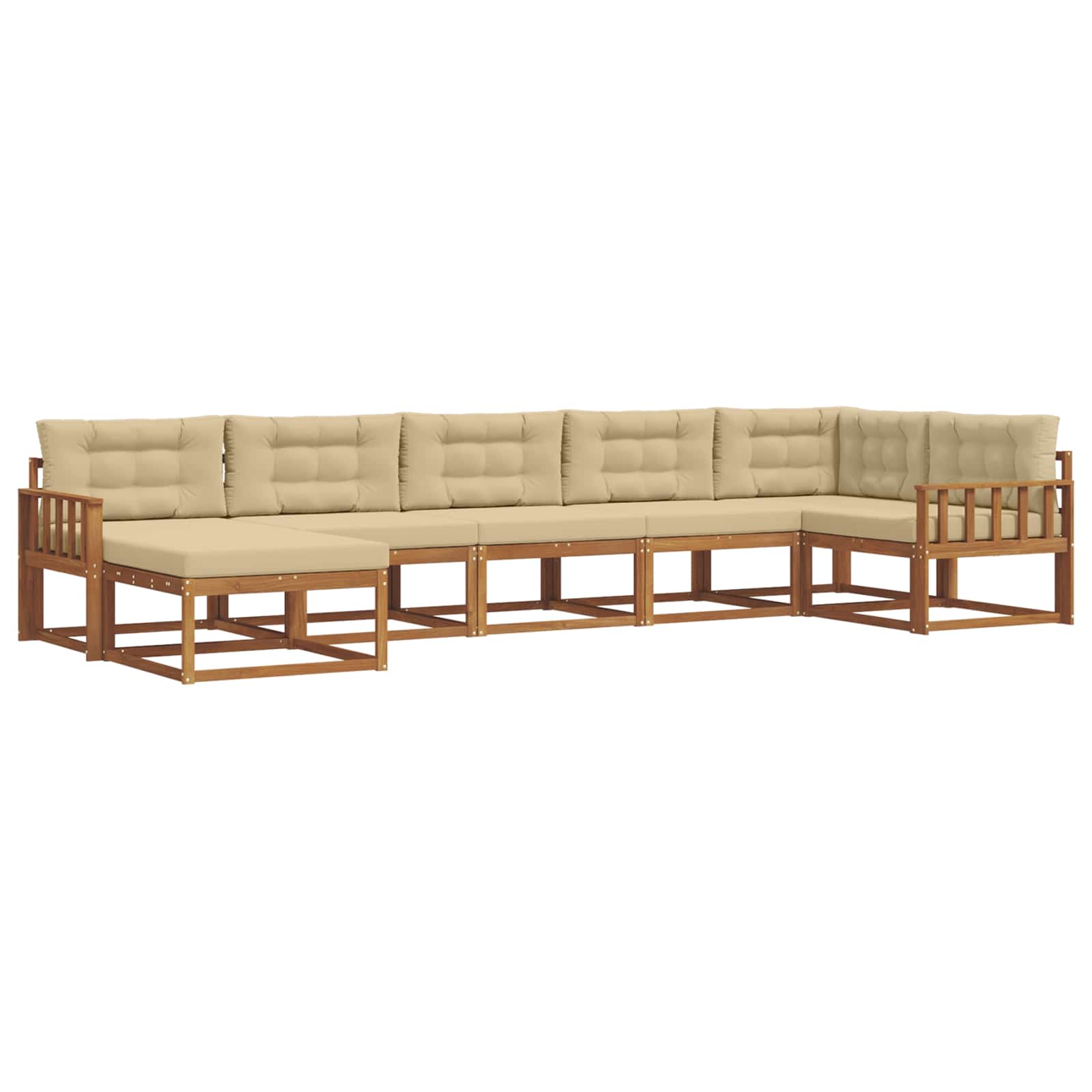 Ensemble de canapés d'extérieur 7 pcs Naturel et Beige - XIOS
