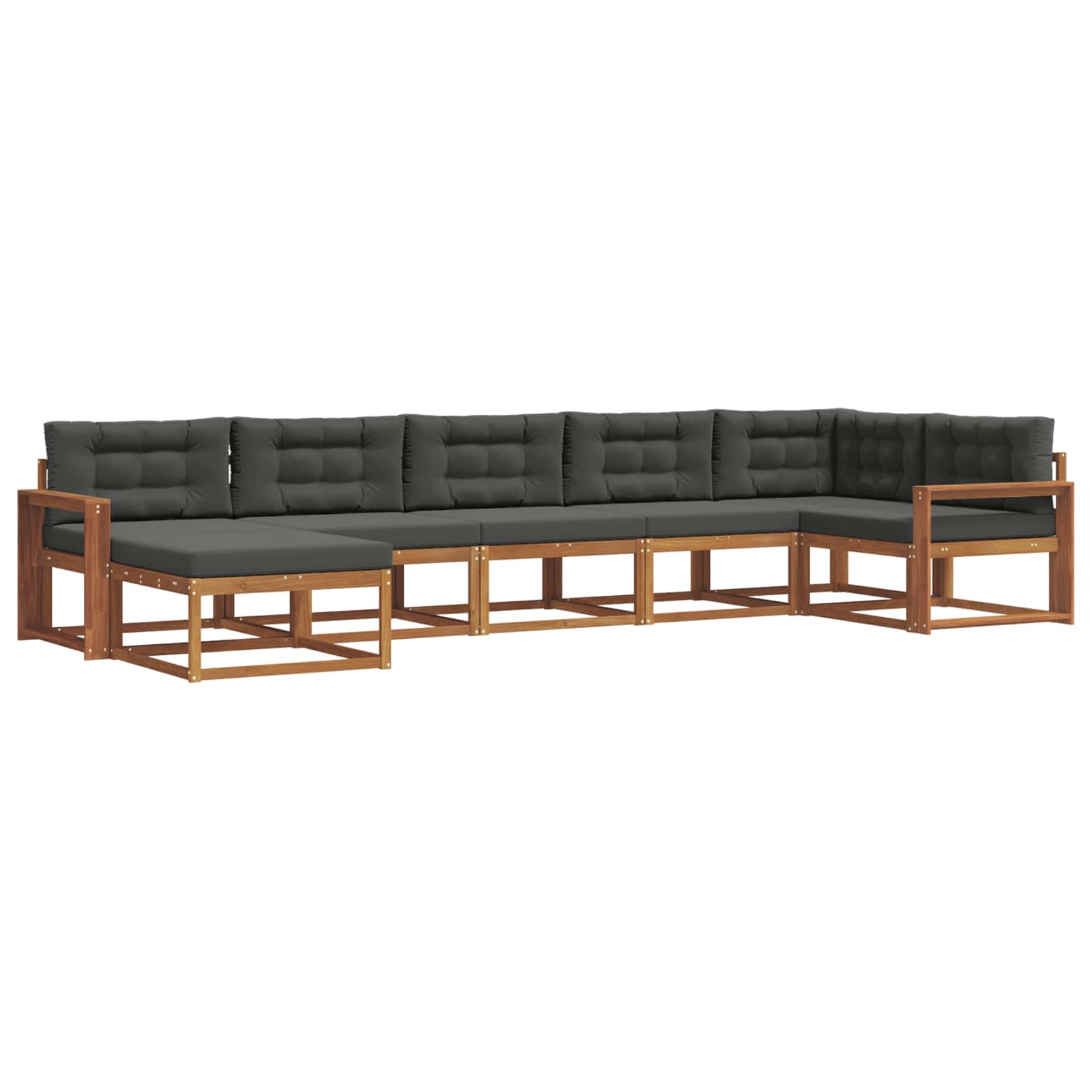 Ensemble de canapés d'extérieur 7 pcs Naturel et Anthracite - XIOS