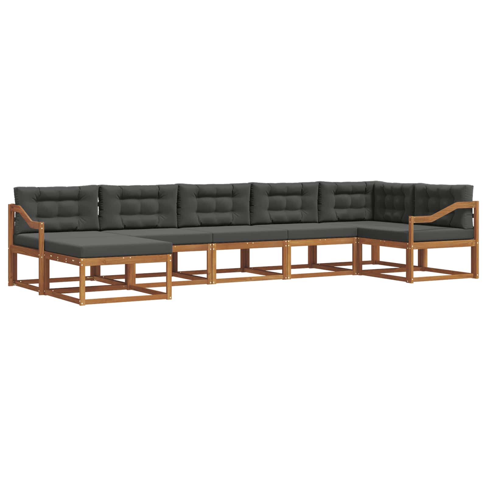 Ensemble de canapés d'extérieur 7 pcs Naturel et Anthracite - XIOS