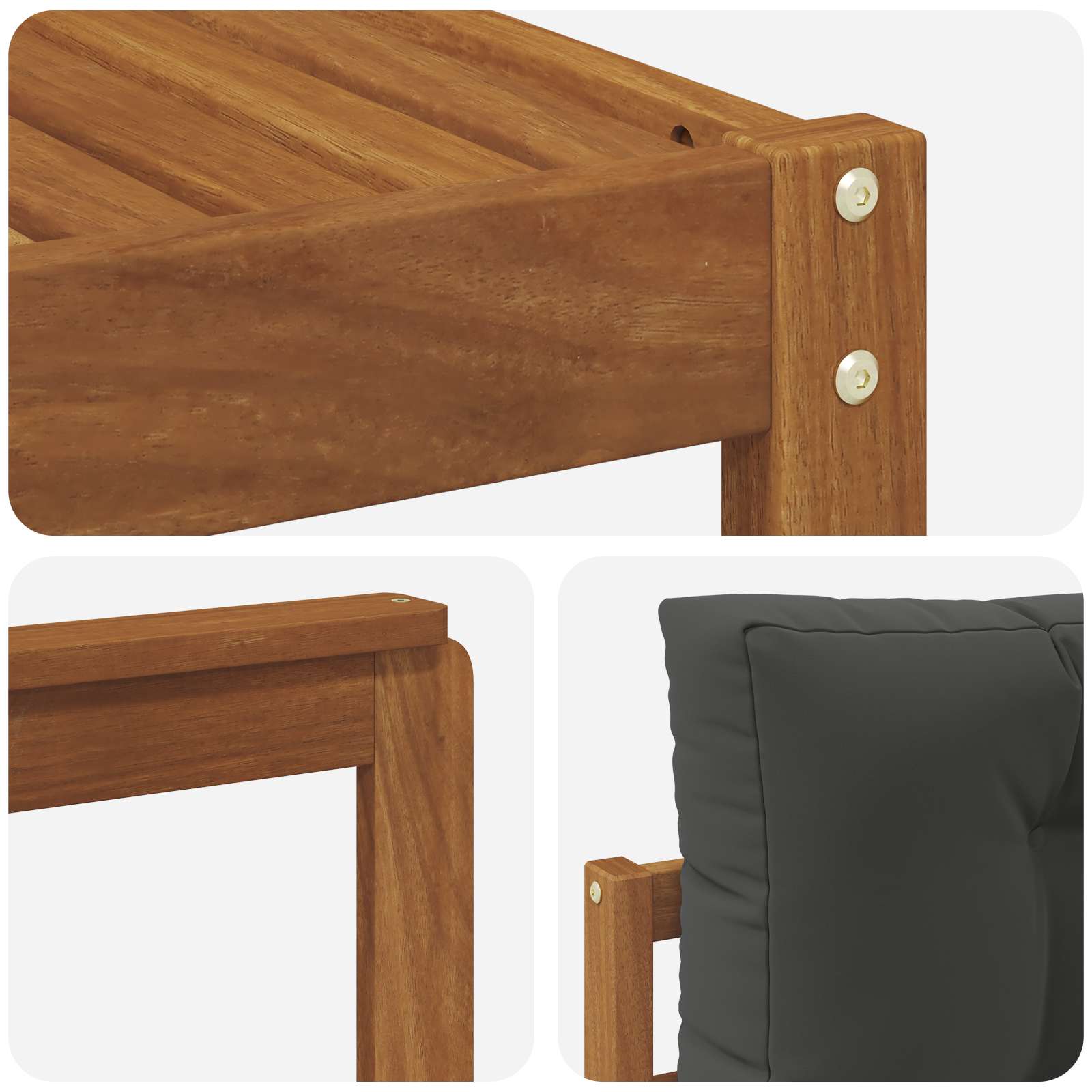 Ensemble de canapés d'extérieur 8 pcs Naturel et Anthracite - XIOS