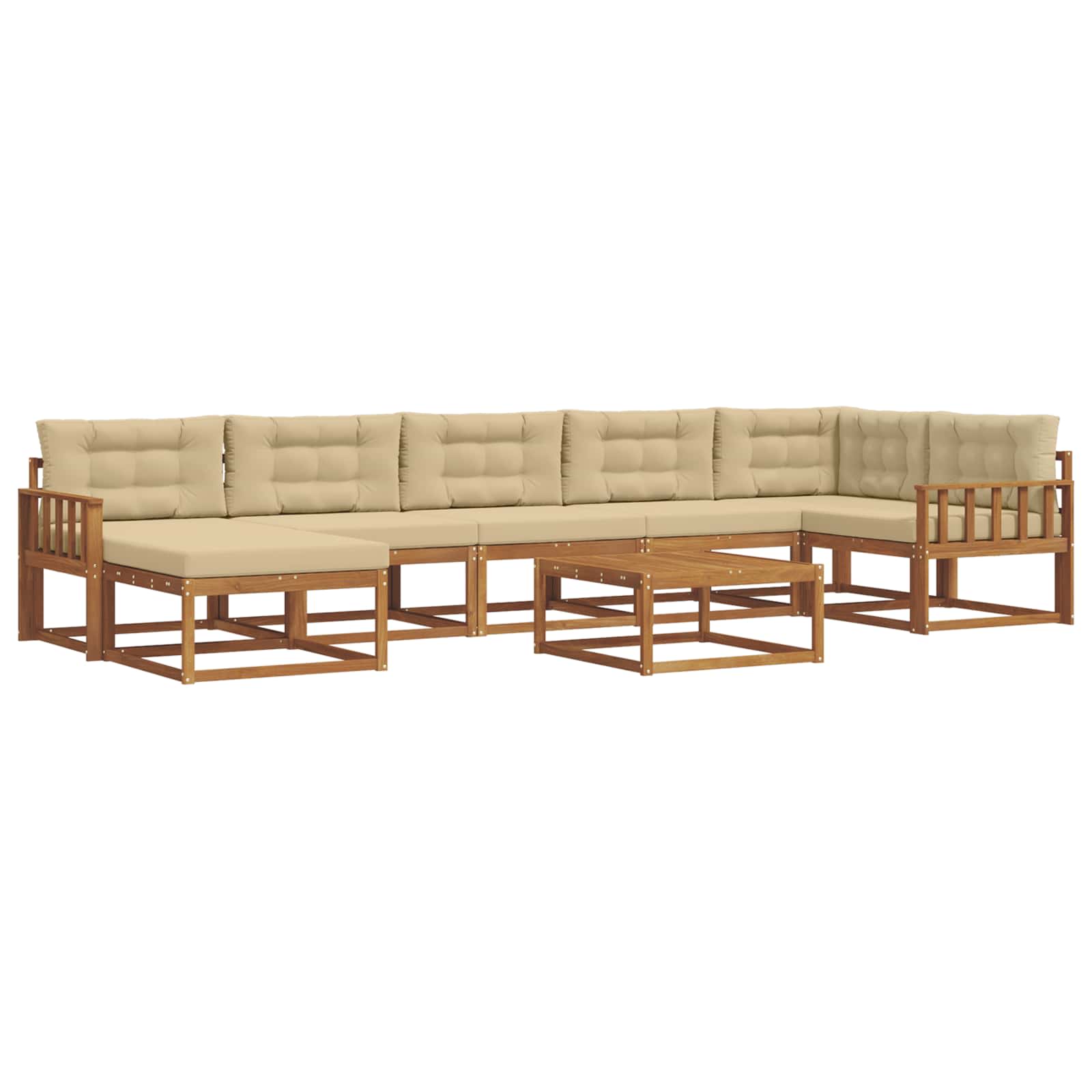 Ensemble de canapés d'extérieur 8 pcs Naturel et Beige - XIOS