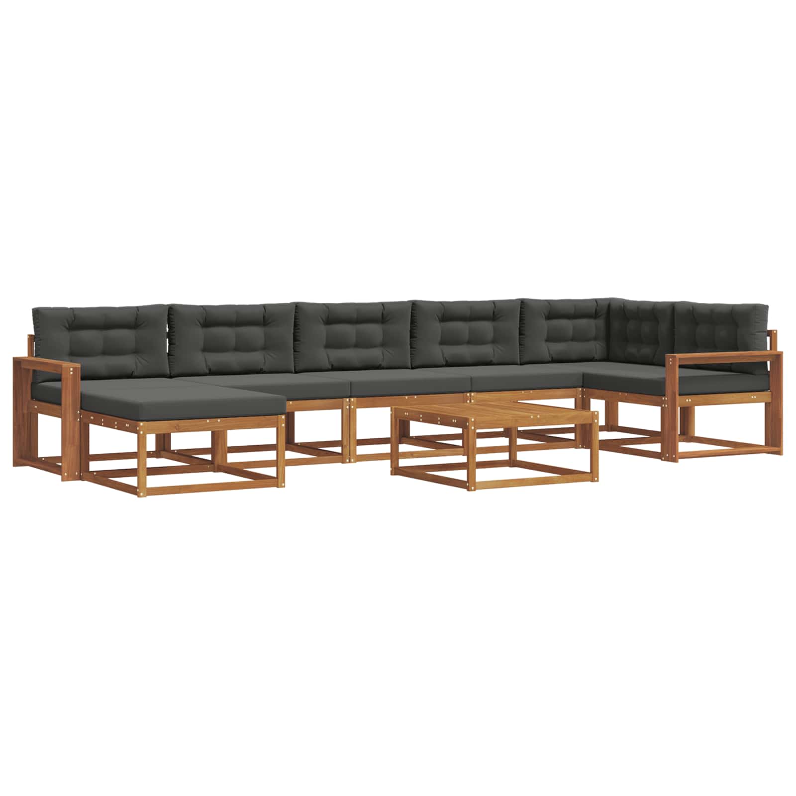 Ensemble de canapés d'extérieur 8 pcs Naturel et Anthracite - XIOS