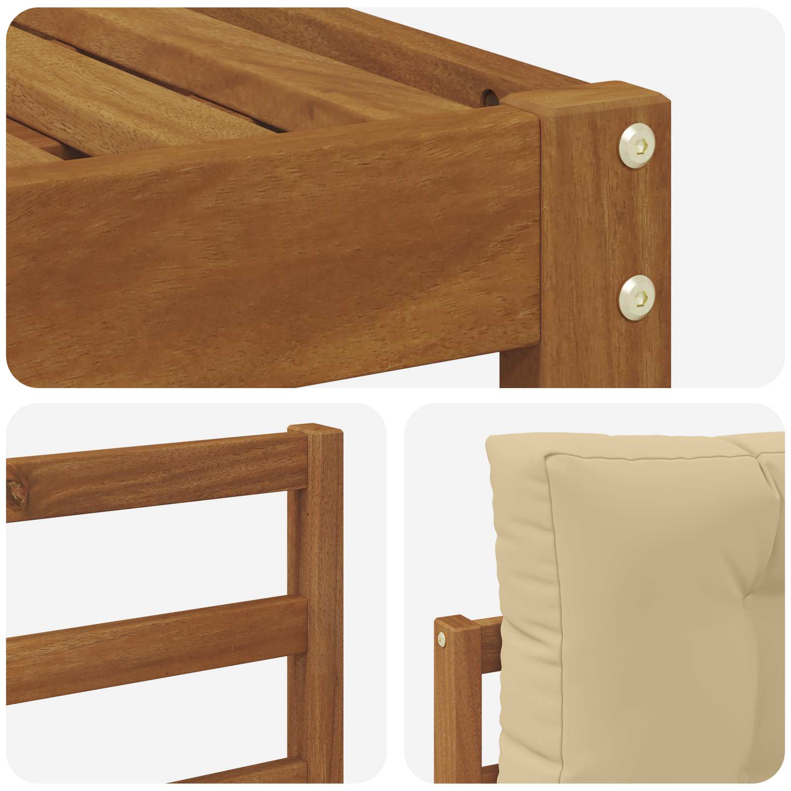 Ensemble de canapés d'extérieur 6 pcs Naturel et Beige - XIOS