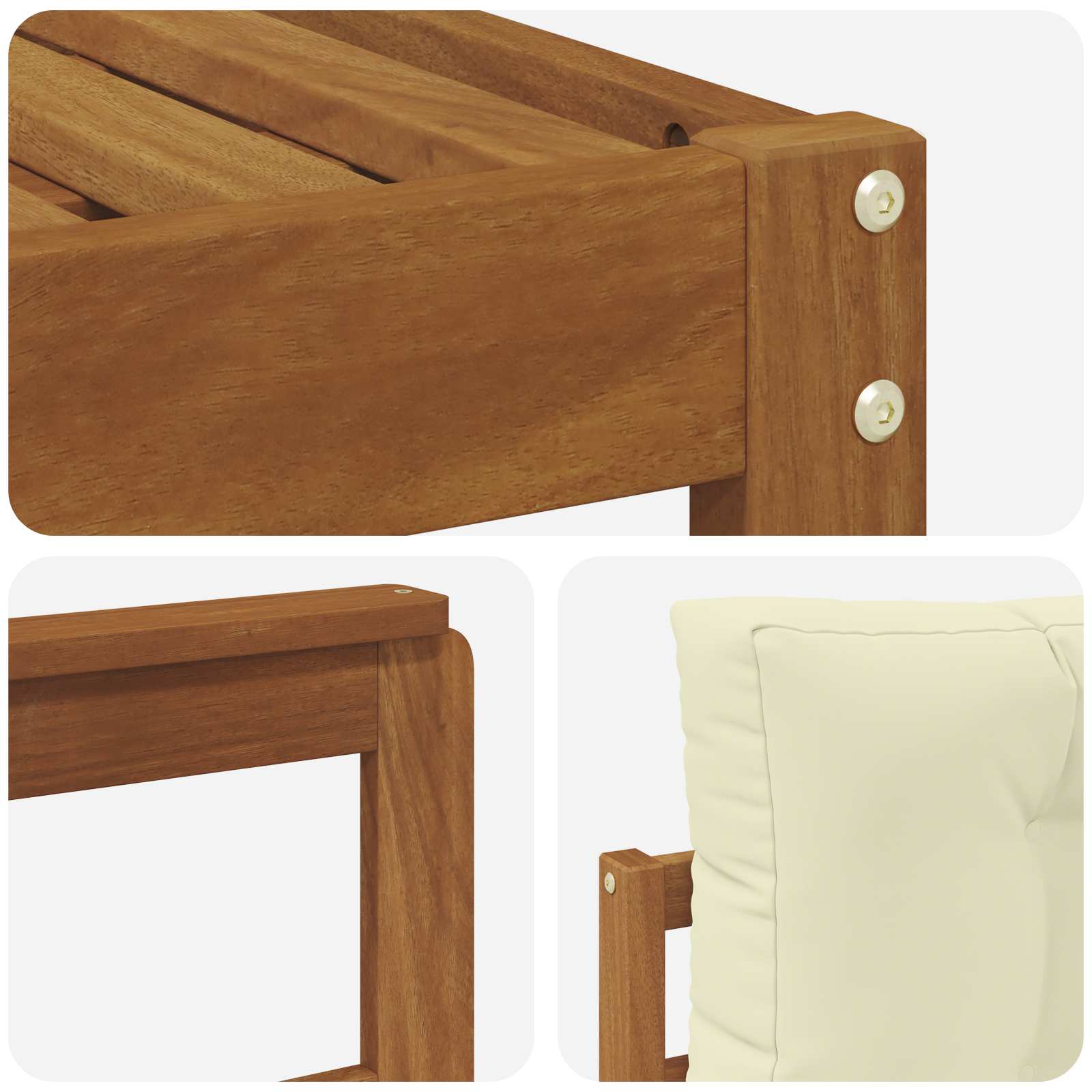 Ensemble de canapés d'extérieur 6 pcs Naturel et Crème - XIOS