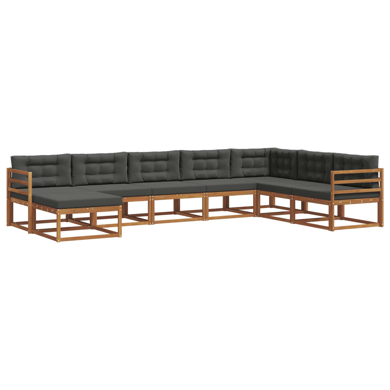 Ensemble de canapés d'extérieur 8 pcs Naturel et Anthracite - XIOS
