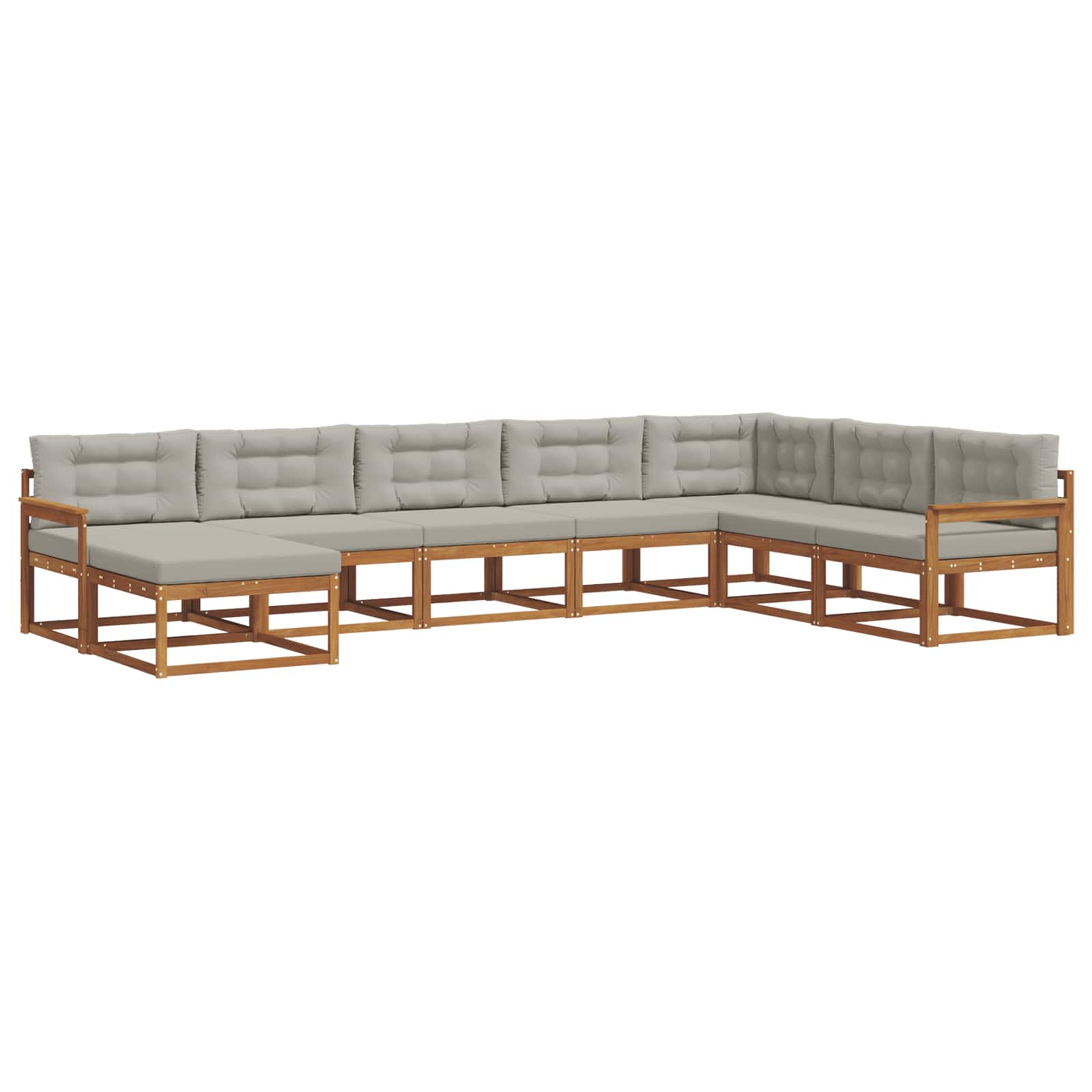 Ensemble de canapés d'extérieur 8 pcs Gris Naturel et Clair - XIOS