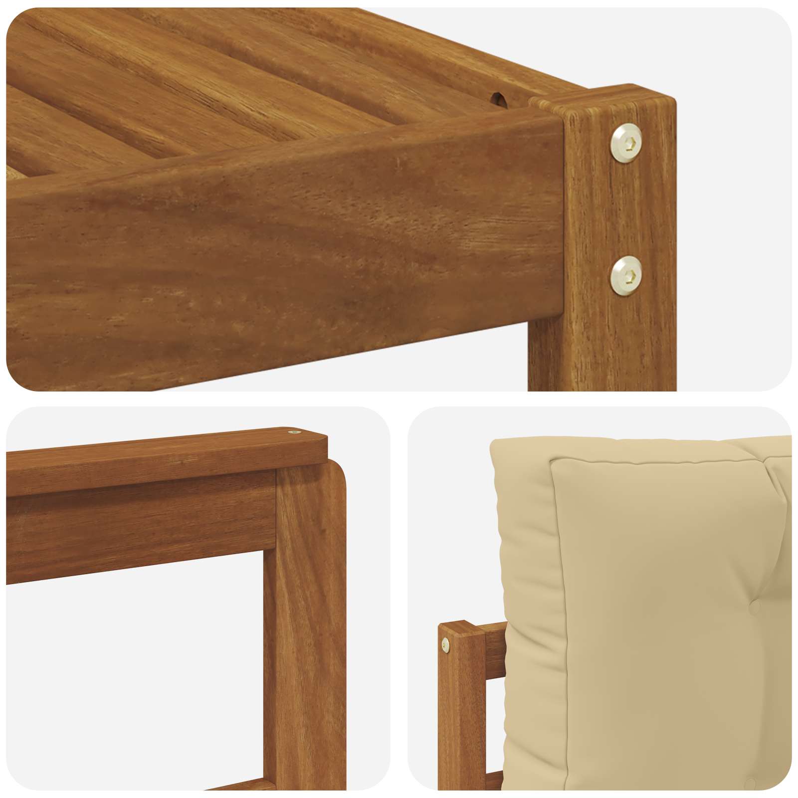 Ensemble de canapés d'extérieur 8 pcs Naturel et Beige - XIOS