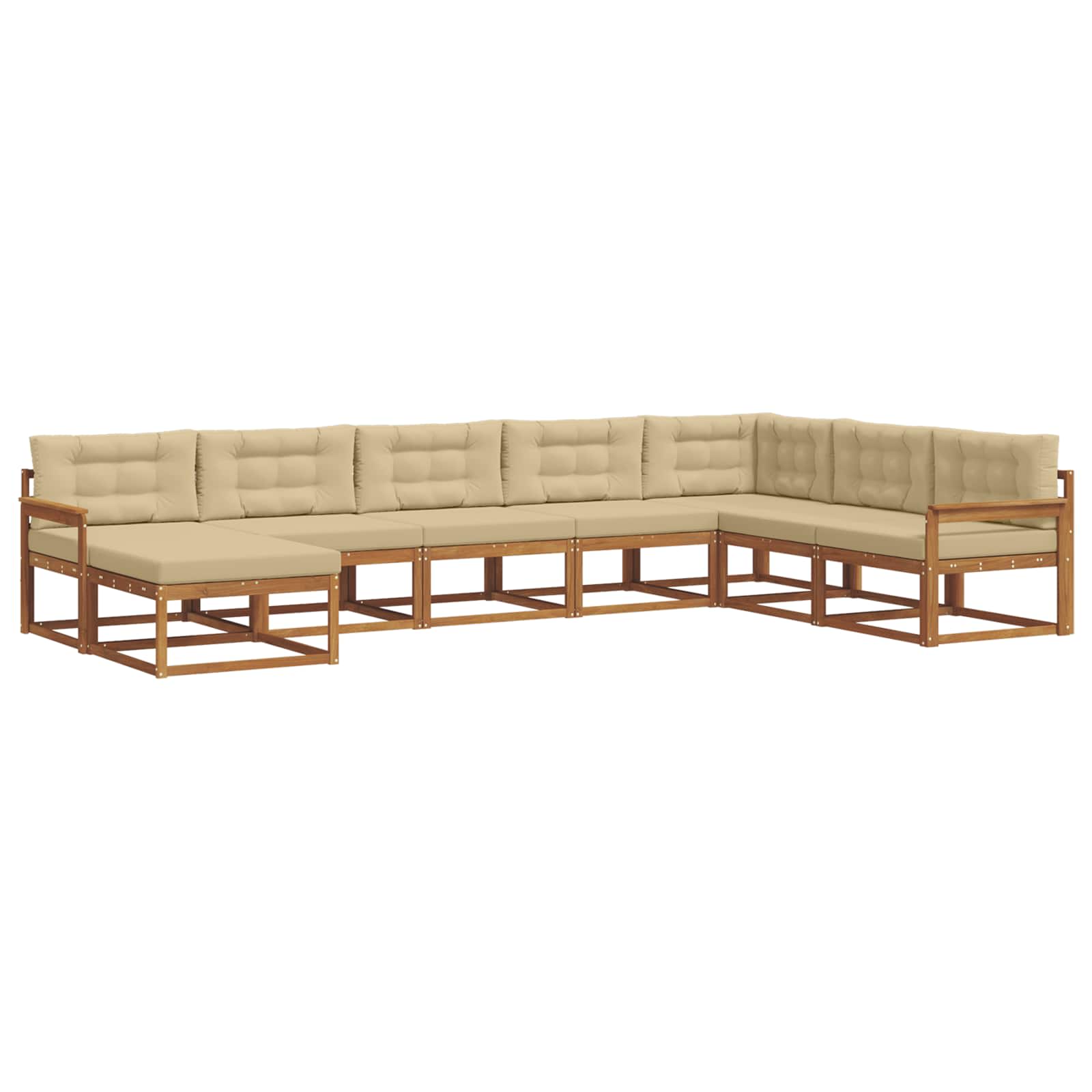 Ensemble de canapés d'extérieur 8 pcs Naturel et Beige - XIOS