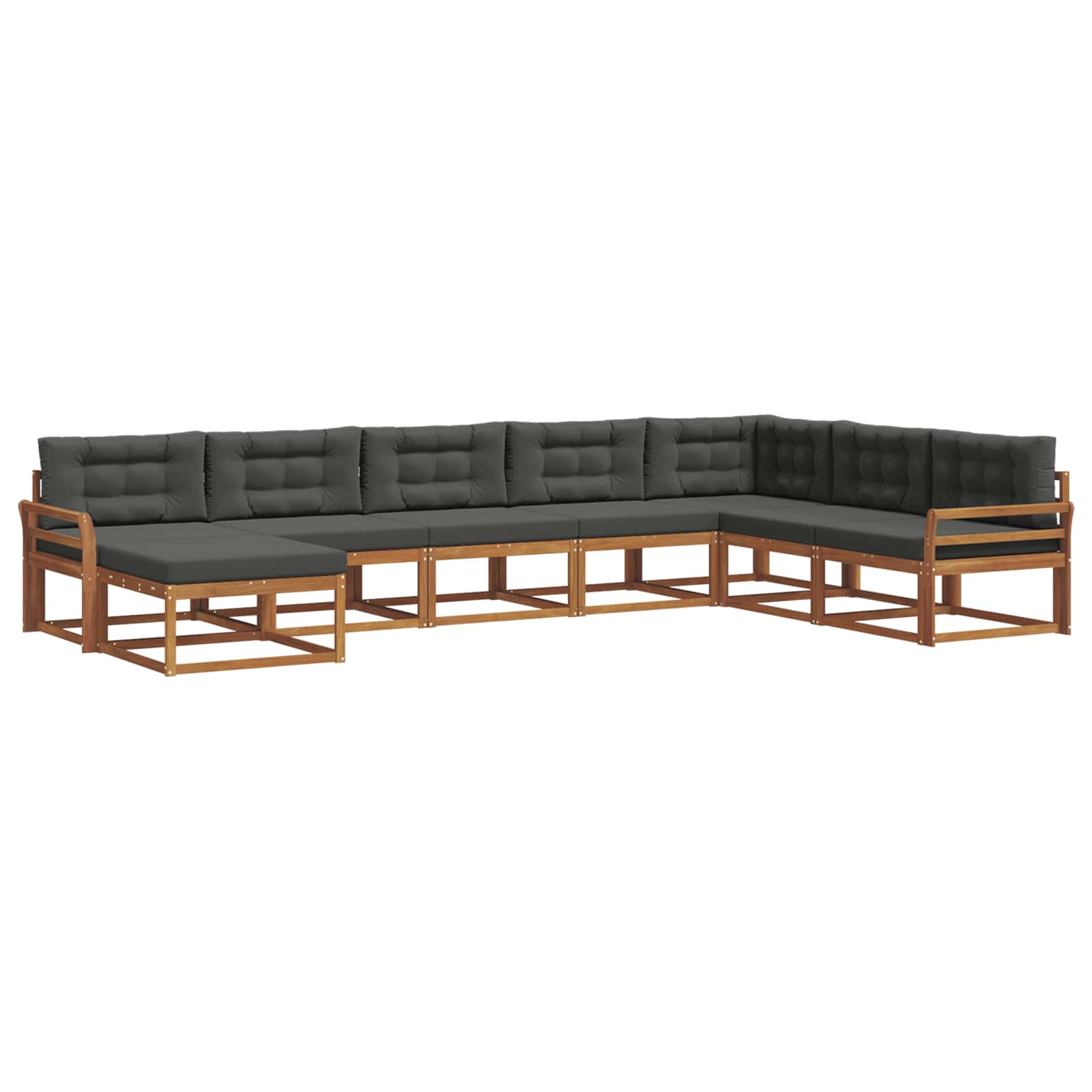 Ensemble de canapés d'extérieur 8 pcs Naturel et Anthracite - XIOS