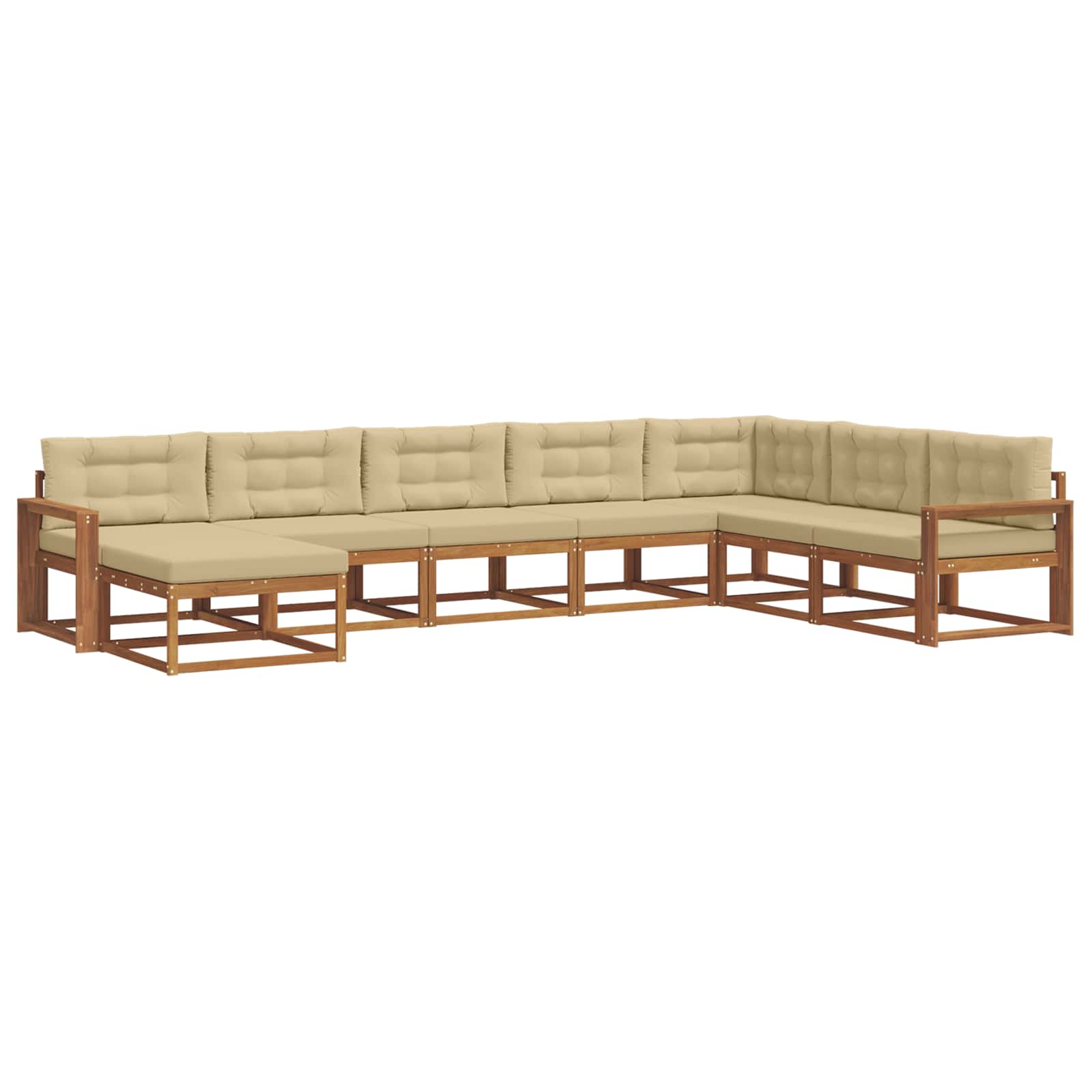 Ensemble de canapés d'extérieur 8 pcs Naturel et Beige - XIOS