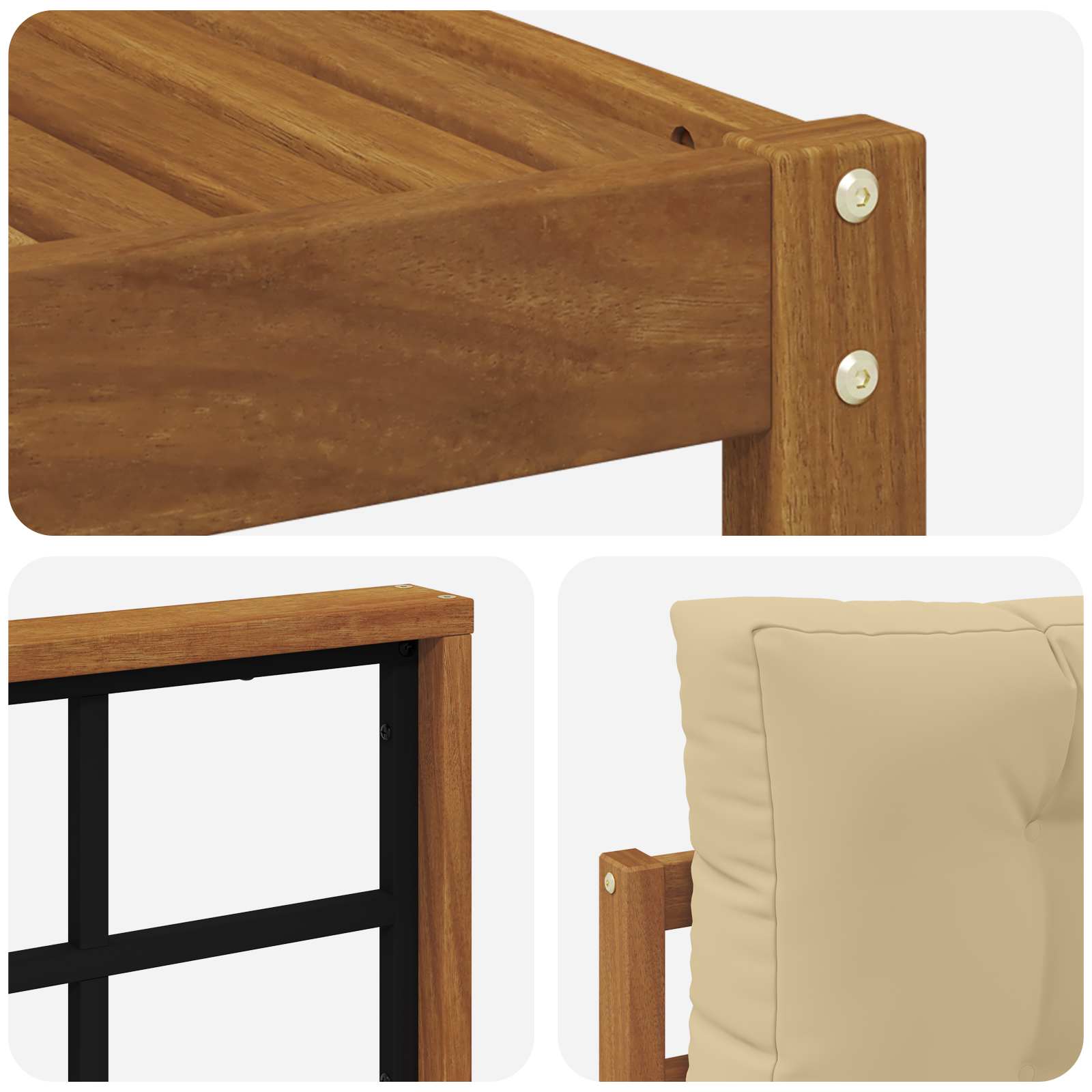Ensemble de canapés d'extérieur 8 pcs Naturel et Beige - XIOS