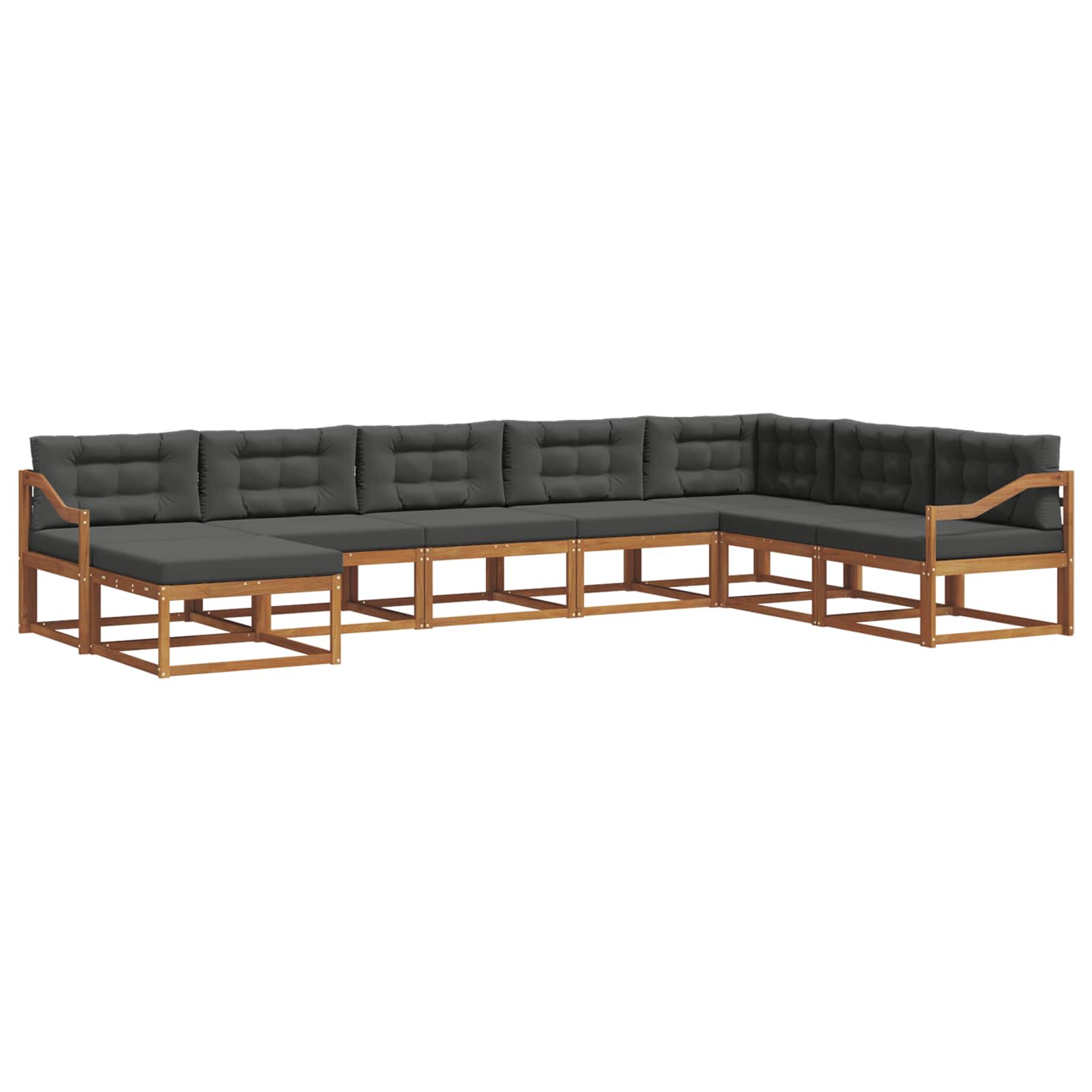 Ensemble de canapés d'extérieur 8 pcs Naturel et Anthracite - XIOS