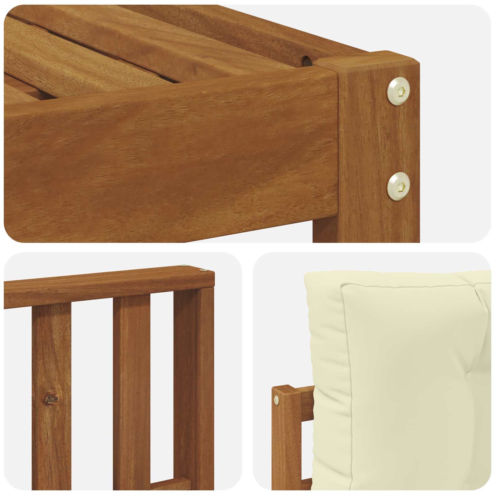 Ensemble de canapés d'extérieur 9 pcs Naturel et Crème - XIOS
