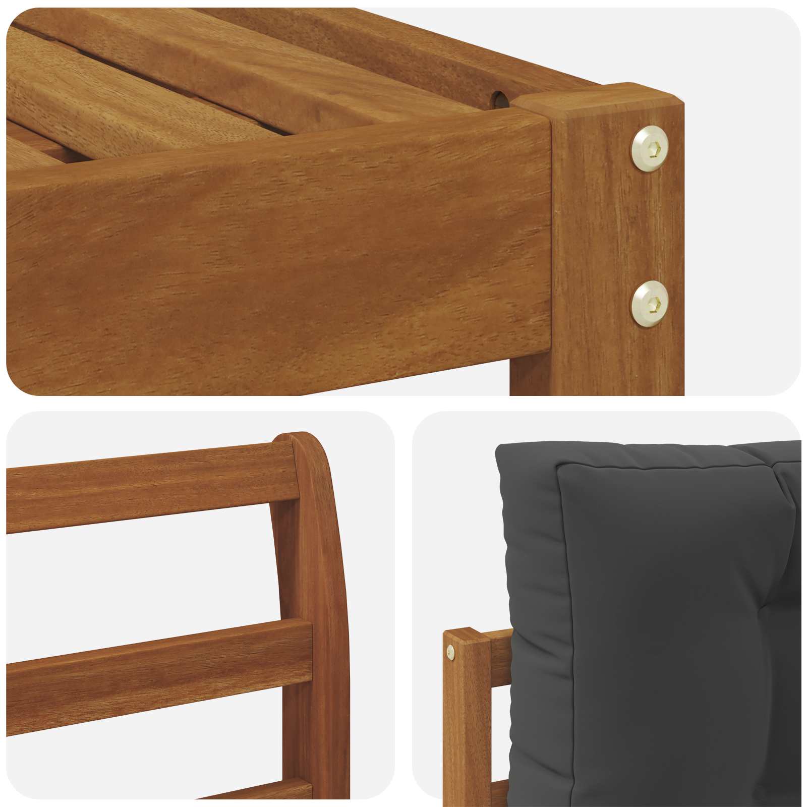 Ensemble de canapés d'extérieur 9 pcs Naturel et Anthracite - XIOS