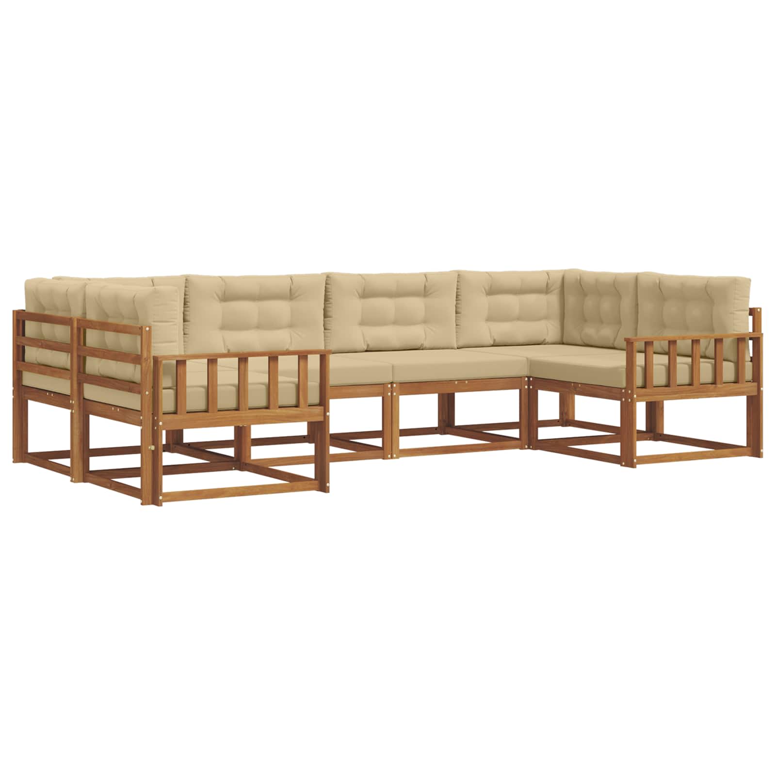 Ensemble de canapés d'extérieur 6 pcs Naturel et Beige - XIOS