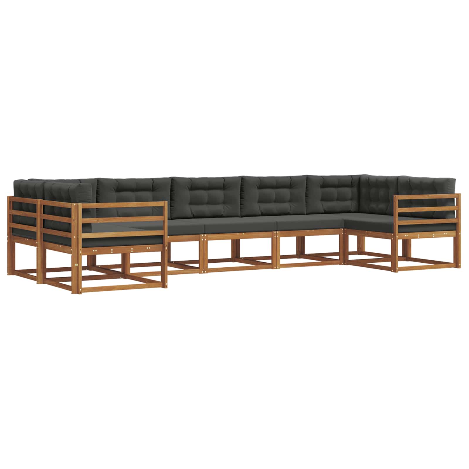 Ensemble de canapés d'extérieur 7 pcs Naturel et Anthracite - XIOS