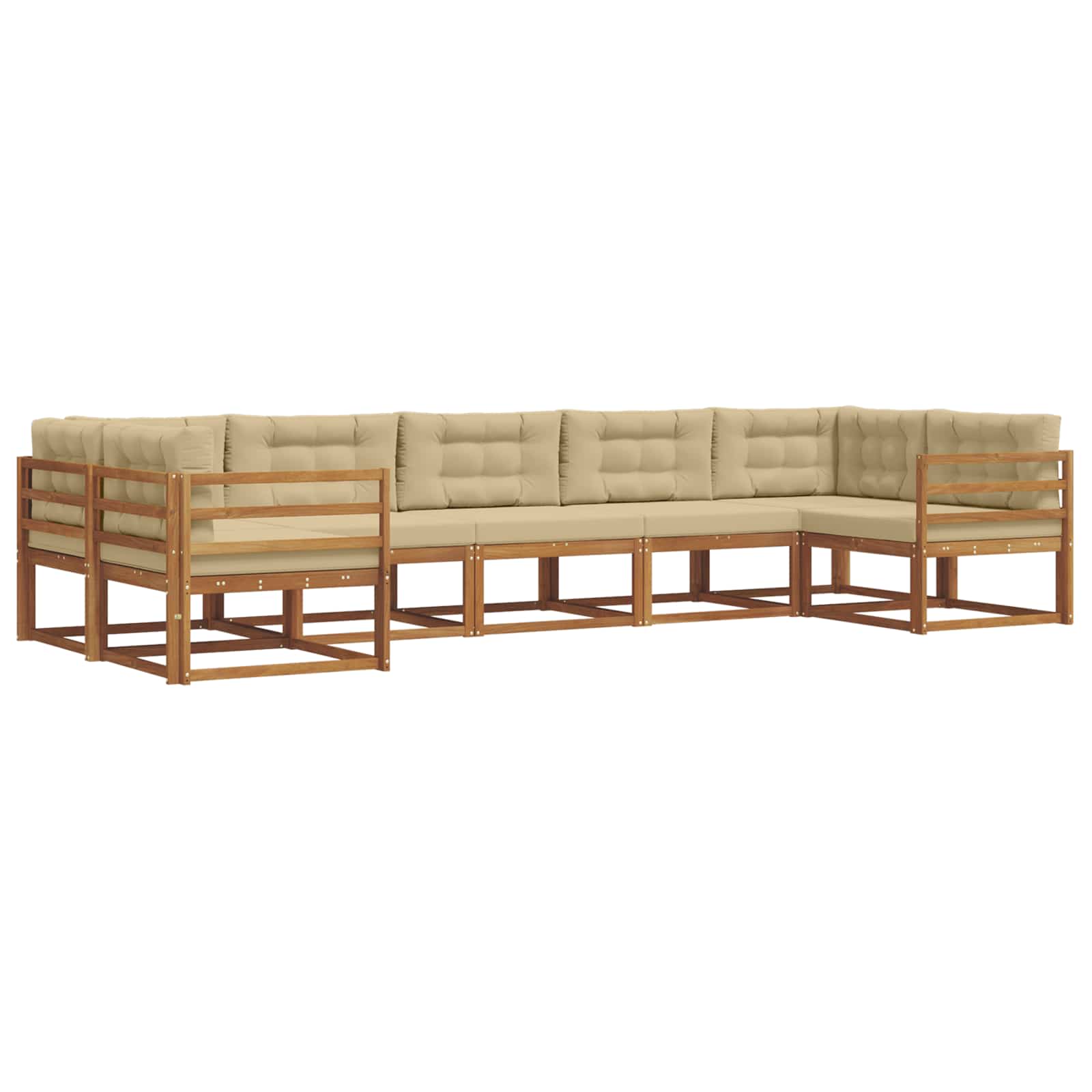 Ensemble de canapés d'extérieur 7 pcs Naturel et Beige - XIOS
