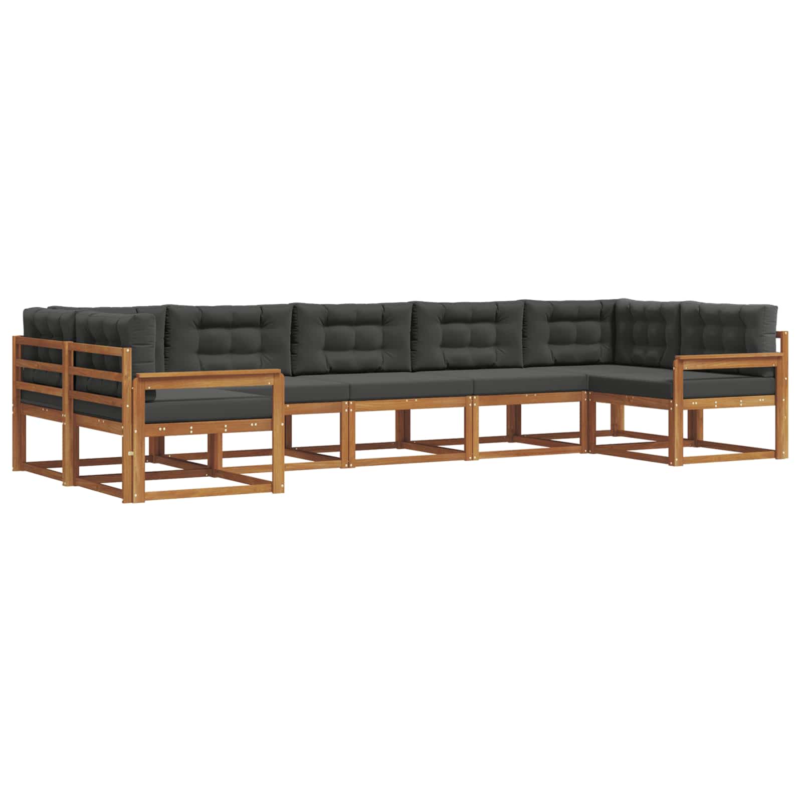Ensemble de canapés d'extérieur 7 pcs Naturel et Anthracite - XIOS