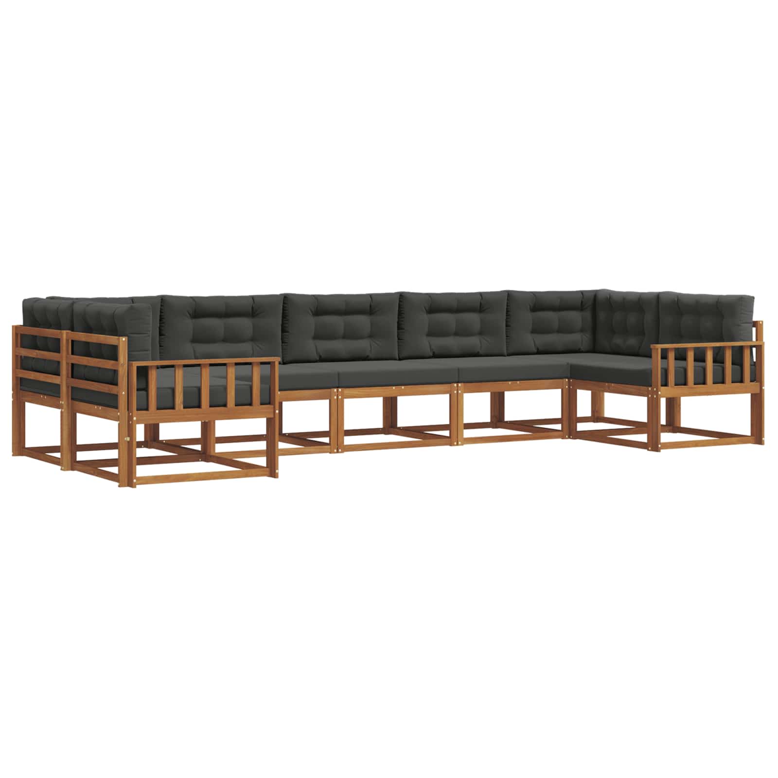 Ensemble de canapés d'extérieur 7 pcs Naturel et Anthracite - XIOS