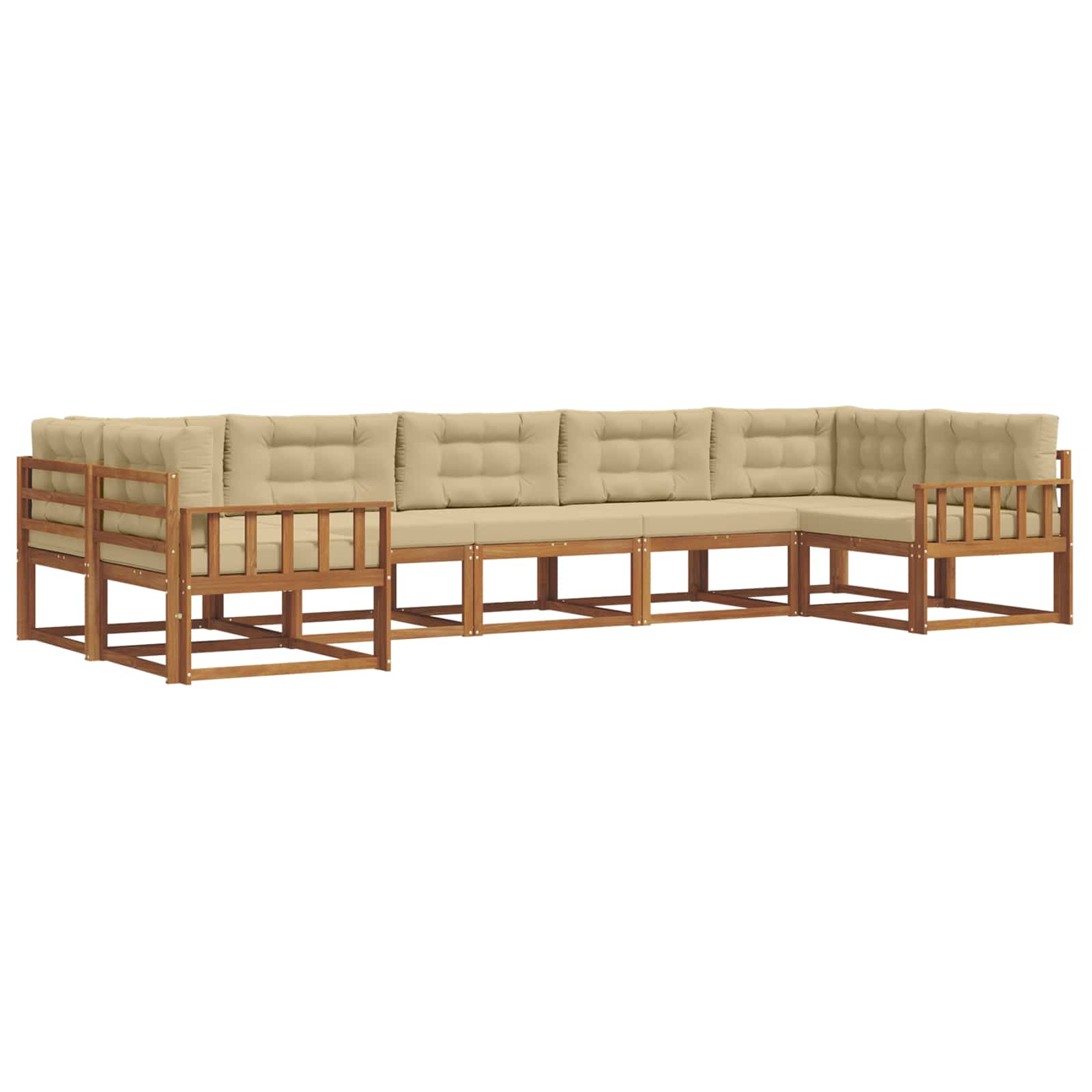 Ensemble de canapés d'extérieur 7 pcs Naturel et Beige - XIOS