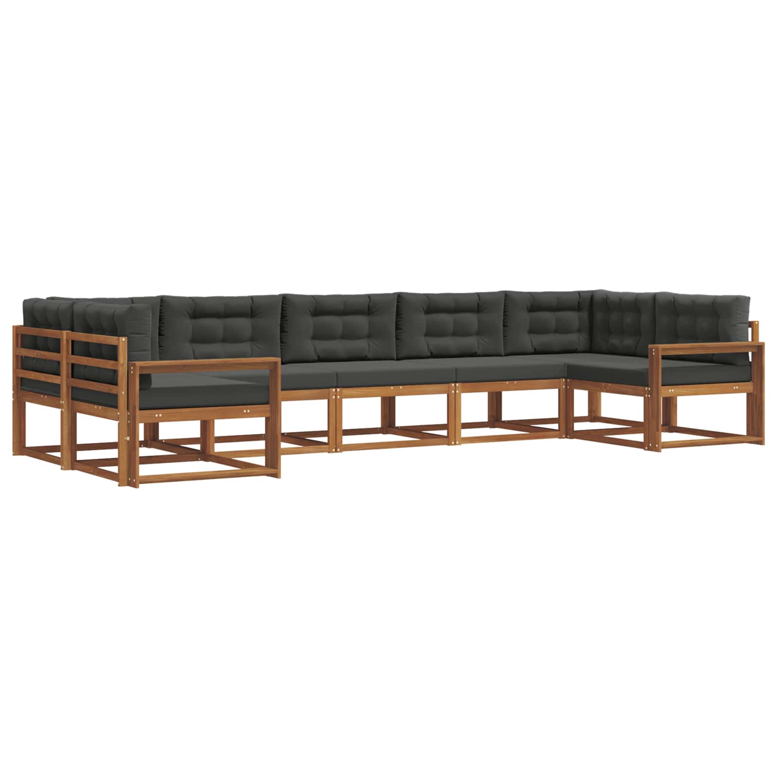 Ensemble de canapés d'extérieur 7 pcs Naturel et Anthracite - XIOS
