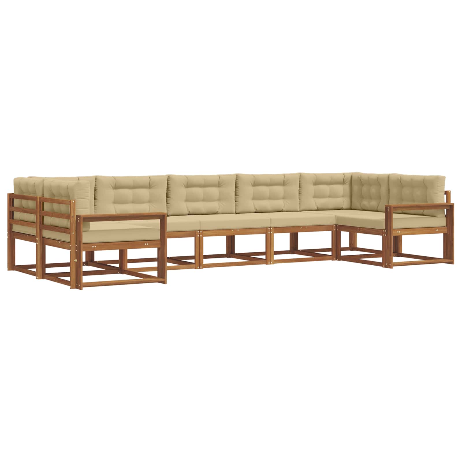 Ensemble de canapés d'extérieur 7 pcs Naturel et Beige - XIOS