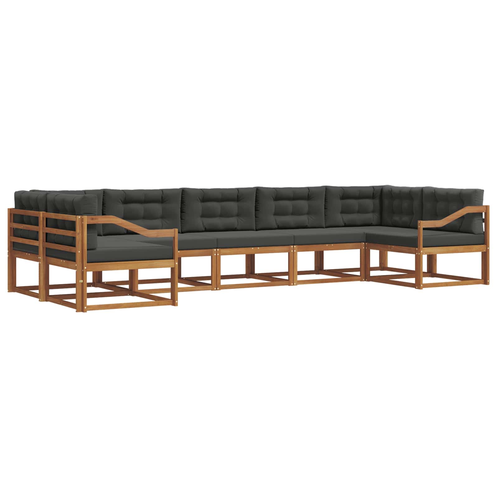 Ensemble de canapés d'extérieur 7 pcs Naturel et Anthracite - XIOS
