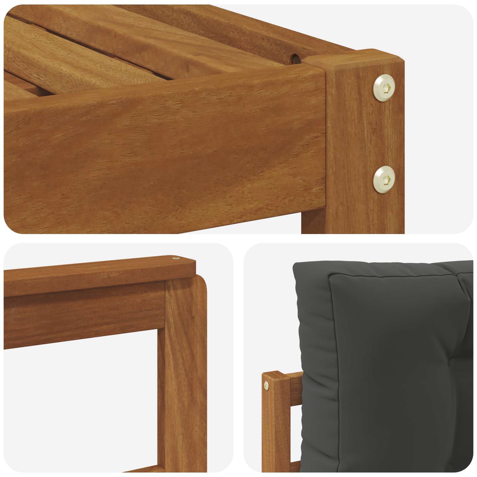 Ensemble de canapés d'extérieur 10 pcs Naturel et Anthracite - XIOS