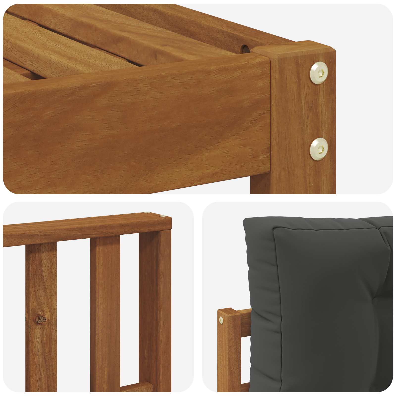 Ensemble de canapés d'extérieur 11 pcs Naturel et Anthracite - XIOS