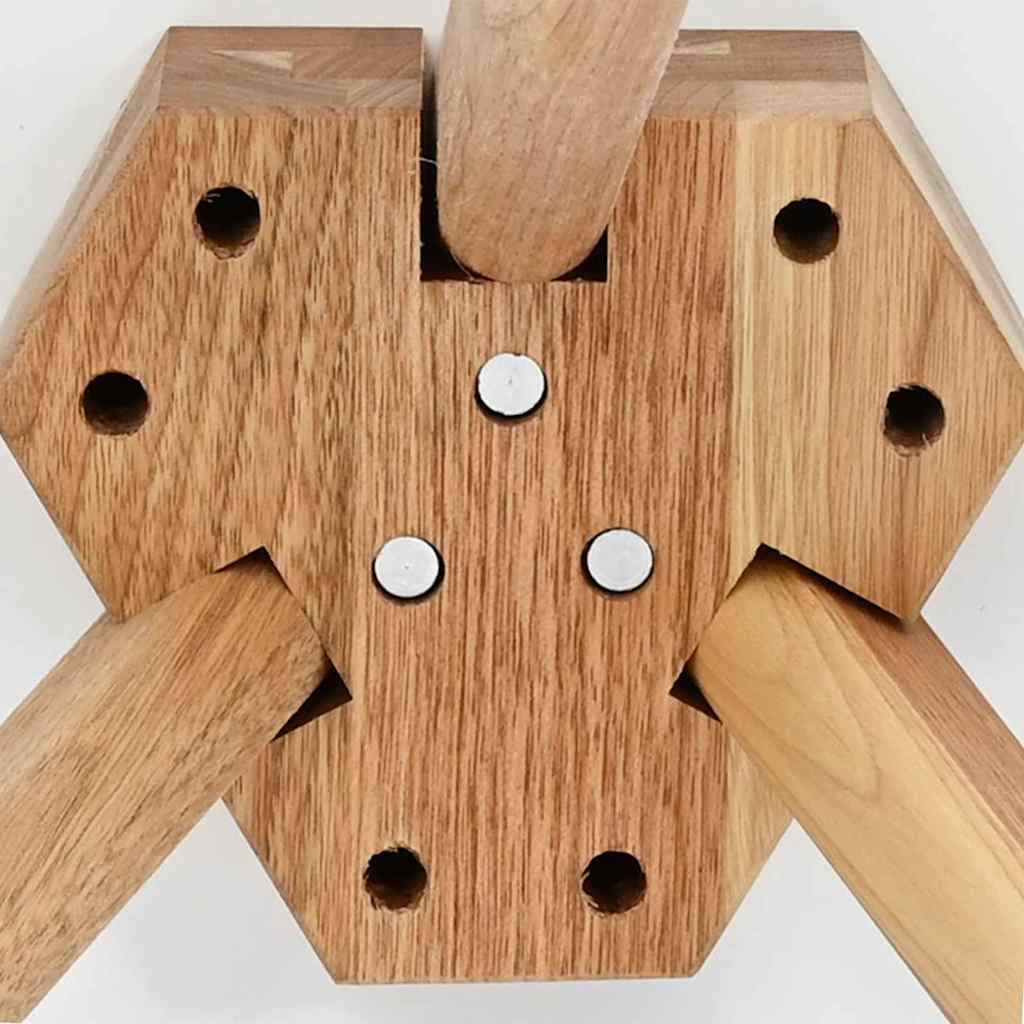 Table basse Marron 50 x 50 x 46 cm Bois massif de noyer - XIOS