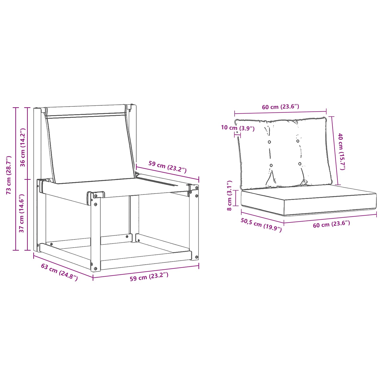 Ensemble de canapés d'extérieur 3 pcs Naturel et Beige - XIOS