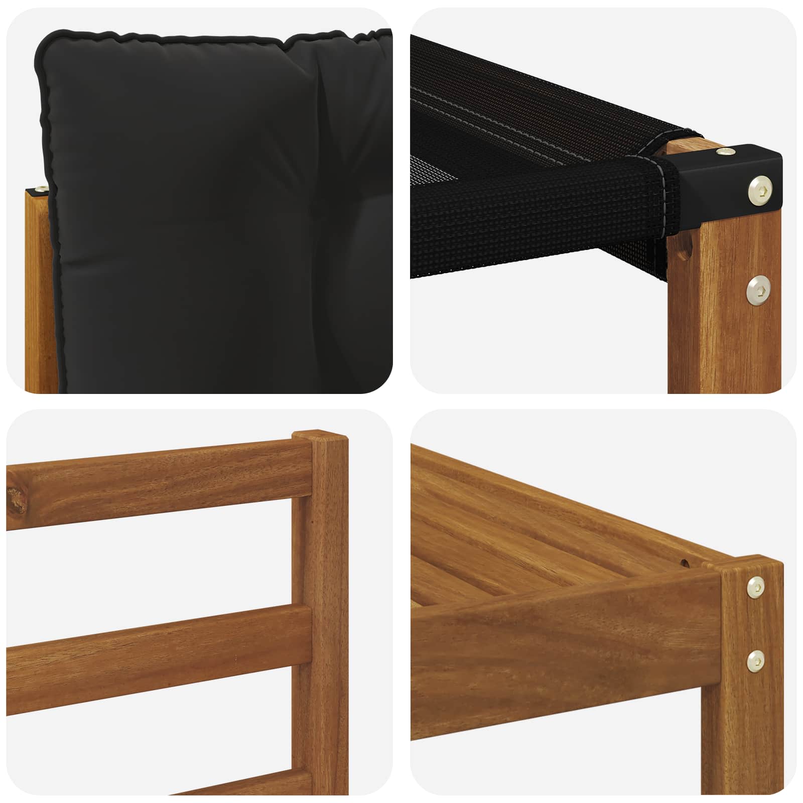 Ensemble de canapés d'extérieur 5 pcs Naturel et Noir - XIOS