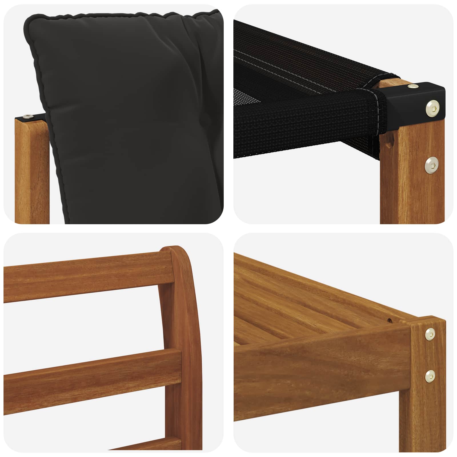 Ensemble de canapés d'extérieur 6 pcs Naturel et Noir - XIOS