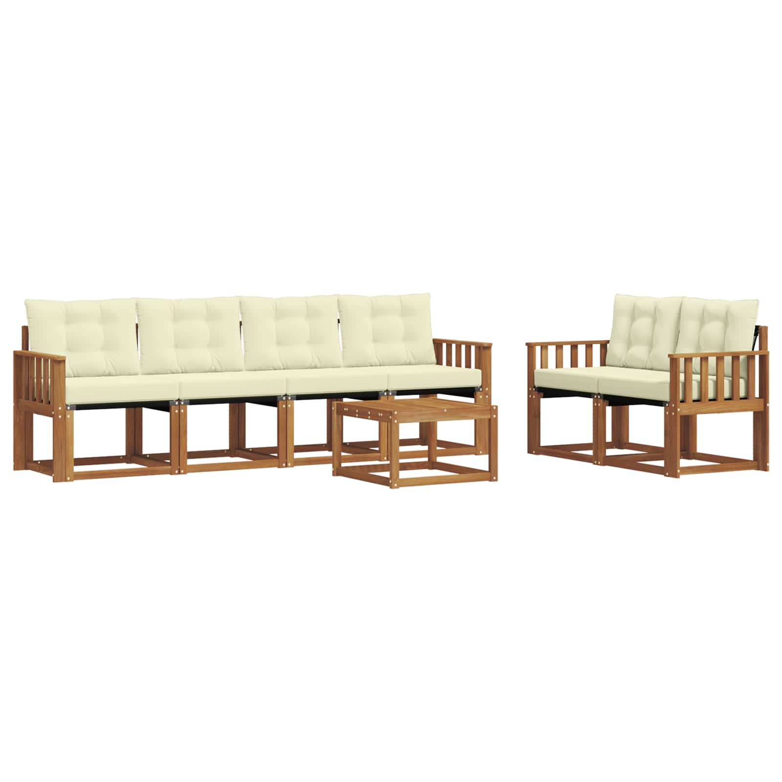 Ensemble de canapés d'extérieur 7 pcs Naturel et Crème - XIOS