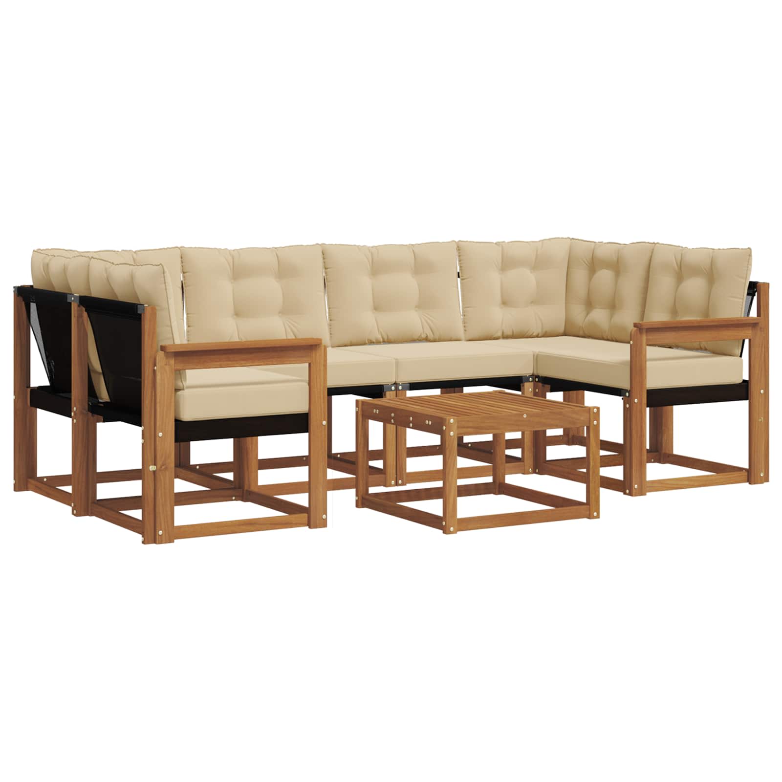 Ensemble de canapés d'extérieur 7 pcs Naturel et Beige - XIOS