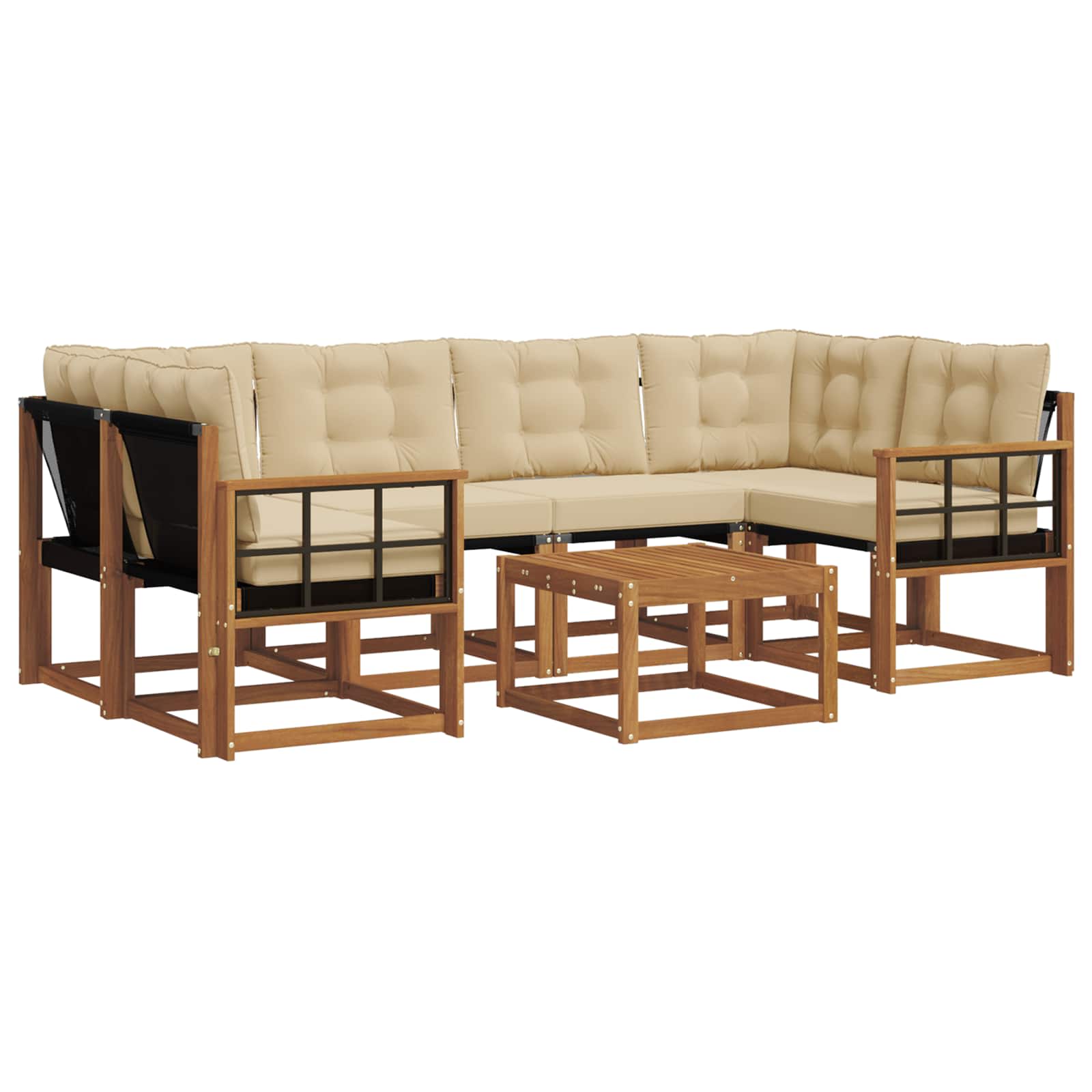 Ensemble de canapés d'extérieur 7 pcs Naturel et Beige - XIOS